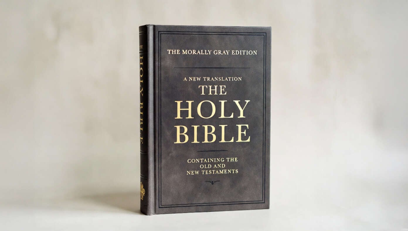Bible Receives Modern Update With ‘Morally Gray Edition’ #BabylonBee – CLEVELAND, OH — The Bible finally received a much-needed modern update called the Morally Gray Edition, which removes all outdated black-and-white morality that was found in prior editions.