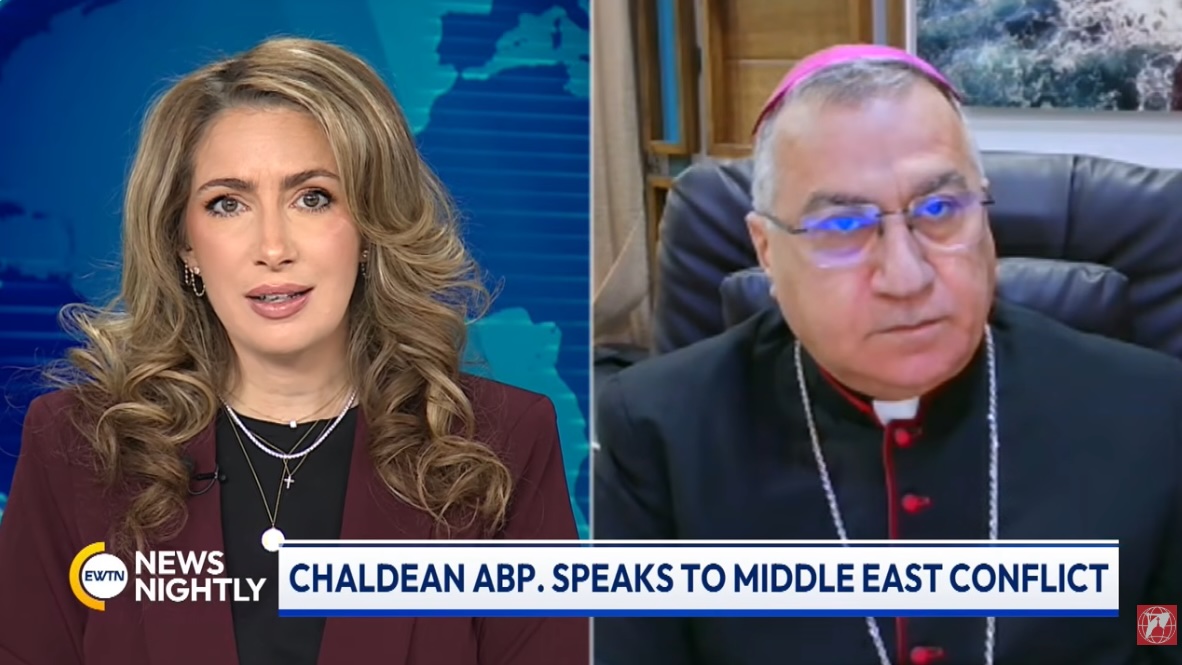 Iraqi archbishop laments spread of Iranian conflict, communication barrier with Tehran archbishop – #Catholic – An Iraqi Catholic archbishop said his flock is frightened and communication with Tehran’s archbishop has been impossible as the Iranian conflict escalates.Archbishop Bashar Matti Warda of Erbil, the Kurdistan region of northern Iraq, told “EWTN News Nightly” that the situation is “quite frightening” because the Christian community is once more asking: “Will it reach us? Will we have to really leave again? Will our children have a future?”Warda said the situation is particularly sensitive for Iraq’s Christian population, which has seen “almost 50 years of continuous violence,” including eight years of war with Iran, followed by the first and second Gulf wars, as well as sectarian violence.“All of these memories,” he said, are “still there.”Warda said schools and universities in the region have been closed for nearly a week, and “the economy is collapsing.” All the while, he said, there is fear that “around every three, four hours, Erbil would be hit by either rockets or drones.”“The fear is there,” he said. “And the scope of violence is just getting bigger, because following the news, we see new countries being attacked and new places being attacked.”“Erbil [has been] targeted a few times so far,” he said, “and we know the largest Iraqi Christian gathering is in Erbil, and this might be another reason for the Christians to say, ‘There is no future.’”In Iraq, regional and local reporting said drones attempted to target Erbil International Airport and were intercepted.Warda said his “biggest fear” is that Christian families who were previously committed to remaining in Iraq will decide to flee the region due to ongoing instability. “These types of wars and conflicts will shake everything,” he said, regardless of what has been done to “really build something for the Christian community to stay.”Regarding efforts to get in contact with Archbishop Dominique Joseph Mathieu of Tehran, Iran, Warda said: “We have tried several times. But there is no communication whatsoever.”Warda said he asked one of the Chaldean religious sisters currently working in his diocese about her family, who live in Iran, but she has not been able to reach them. “Sadly enough, there is no communication whatsoever with that part of the world,” he said, noting loss of power and communication lines in Iran.“We are praying for the community there,” he said.Amid the conflict, Warda said attendance at morning Mass and evening prayer in the community has been “really great.” The community has canceled its weekly catechism classes, however, as well as its annual Ankawa Youth Gathering, the largest gathering of young people in Iraq.