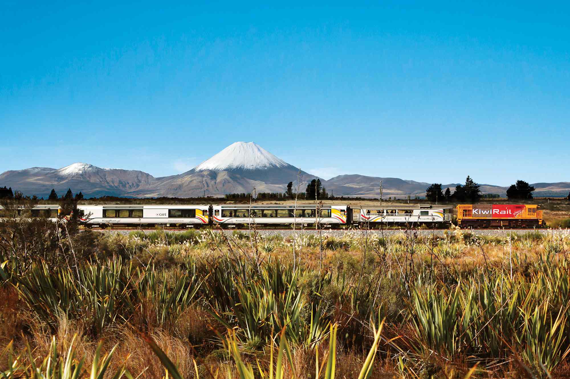 This 423-mile Train Route Is One of the Most Scenic in the World—Crossing Volcanoes, River Gorges, and a National Park #Travel The Northern Explorer journeys through some of New Zealand’s most dramatic landscapes.