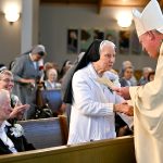 55 religious jubilarians honored for joyful service in Parsippany #Catholic - On April 18, Bishop Kevin J. Sweeney joyfully commemorated 55 dedicated religious sisters and priests as they reached major anniversaries in consecrated life — from 25 to an inspiring 80 years — during the jubilant annual Mass for Religious of the Paterson Diocese in New Jersey at St. Ann Church in Parsippany, N.J. The bishop wholeheartedly thanked the jubilarians for their remarkable combined 3,280 years of selfless service to the diocese and the Church.
Several priests, including Father Nico Quintos, pastor of St. Ann’s and minister to the diocesan retired senior priests, concelebrated the Mass. Meanwhile, Father Jared Brogan, director of the diocesan Office of Worship, served as master of ceremonies for the liturgy, which was organized by the office of Salesian Sister Theresa Lee, diocesan chancellor and delegate for religious.

Click here to subscribe to our weekly newsletter.

During the joyful Mass, Bishop Sweeney led the jubilarians in renewing their heartfelt commitment as religious “to follow Christ in chastity, poverty, and obedience.” With Sister Lee’s help, Bishop Sweeney then handed out anniversary certificates to the 24 jubilarians who attended. Afterward, worshippers proceeded to St. Ann’s parish hall for a festive reception.
Jubilarians of the Paterson Diocese for 2026
80 Years
Sr. Domenica Di Peri, FMA
Sr. Anna Grace Mascolo, MPF
Sr. Raphael Santitoro, MPF
75 Years
Sr. Lorraine Chaudron, MPF
Sr. Joan Digan, SC
Sr. Louise Lauretti, MPF
Sr. Santa Priolo, MPF
Sr. Livia Setti, FMA
Sr. Helen Sholander, MPF
Sr. Mary Catherine Slattery, SCC
70 Years
Sr. Mary Culhane, SC
Sr. Eileen Eager, SC
Sr. Carmela Falcone, MPF
Sr. Mary Gintilla, MPF
Sr. Joan Daniel Healy, SCC
Sr. Rose Marie O’Brien, SC
Sr. Mary Bertha Paquin, FMA
Sr. Geraldine Romano, MPF
Sr. Jean Ann Trainor, SC
65 Years
Sr. Maureen Ann Corcoran, SC
Sr. Anna DeCarli, MPF
Sr. Balbina Lopez, FMA
Sr. Barbara Quandt, MPF
Sr. Carmela Santarsiero, MPF
Sr. Rosemary Smith, SC
Sr. Alice Swartz, RSM
Sr. Carmela Termine, FMA
60 Years
Sr. Donna Brady, SCC
Sr. Ellen Byrnes, FSP
Fr. Bernard Creighton, OFM
Sr. Shawn Donnolly, SCC
Sr. Geraldine Frisk, MPF
Sr. Margaret Gaffikin, FSP
Sr. Maureen Himchak, MPF
Sr. Janice Jolin, SMIC
Sr. Justina Lanasa, SCC
Sr. Merris Larkin, SC
Sr. Josita Marks, SCC
Sr. Diane Moughan, SCC
Sr. Gale Pankowski, SCC
Sr. Joan Repka, SC
Sr. Gerardine Tansits, SCC
Sr. Inez Valentin, FMA
50 Years
Sr. Marie Cecilia Landis, SCC
Sr. Ann Lavelle, SCC
Sr. Joyce O’Shea, SC
Sr. Teresita Teran, FMA
40 Years
Sr. Elaine Bebyn, MPF
Sr. Fran DaGrossa, FMA
Sr. Emy De Fillippi, FMA
25 Years
Fr. John C. Coughlin, OFM
Sr. Maria Goretti Nguyen, SCC
Sr. Araceli Soldevilla, FSSE
Fr. Agustino Miguel Torres, CFR
Br. Matthias Kwang-Jae Yoo, OSB
BEACON PHOTOS | JOE GIGLI
 [See image gallery at beaconnj.org] &nbsp;