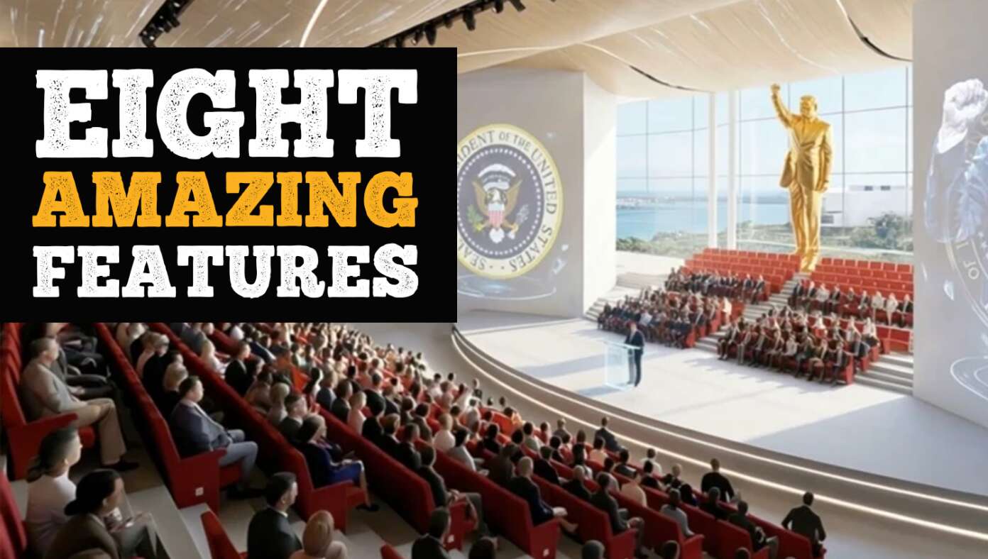 8 Amazing Features Of Trump’s Proposed Presidential Library #BabylonBee – Though Donald Trump will leave office after a new president is elected in 2028, his legacy will live on forever in the Donald J. Trump Presidential Library in Miami. The proposed library will feature an impressive lineup of exhibits, with some of them still being kept under wraps.