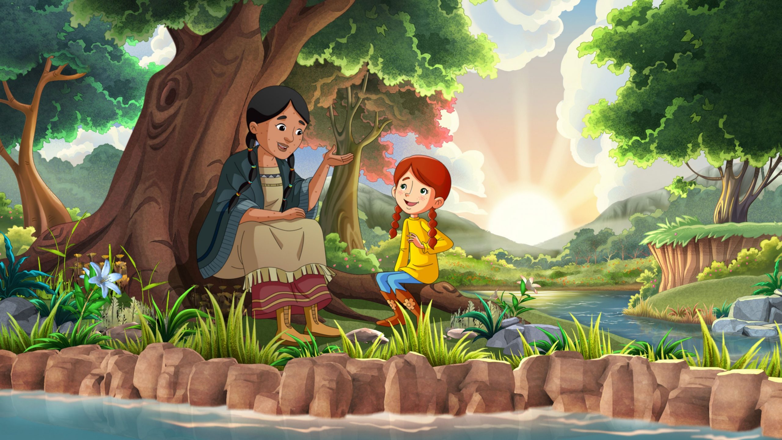 Beloved Catholic kids book series ‘Chime Travelers’ becomes animated TV show #Catholic The beloved children’s book series “Chime Travelers” has now made an exciting leap from page to screen with its development into an animated TV series, bringing its imaginative world to life in a whole new way. Known for its blend of adventure, time travel, and meaningful life lessons, the Catholic series has captivated young readers with its charming characters and heartfelt storytelling for over 10 years.“Chime Travelers,” written by Catholic author Lisa Hendey, follows twins Patrick and Katie as they travel to different places and time periods — all thanks to some magical church bells — to learn valuable life lessons from the saints.Developed by Family Theater Productions and Herald Entertainment, the new animated series depicts the same stories from the book series and includes episodes on St. Patrick, St. Francis of Assisi, St. Clare of Assisi, St. Kateri Tekakwitha, and the Holy Family.In an interview with EWTN News, Hendey said she’s “absolutely thrilled with the outcome” of the animated series.She shared that she had been in conversations with Family Theater Productions — a Catholic production studio in Hollywood — since 2017 about adapting the books for television.“They really saw at an early point the potential for the books to become a very dynamic [series], something even bigger than what they were as books, and itʼs been a long path enough to get to where we are now,” Hendey said.
 
 Katie meets St. Kateri Tekakwitha in an episode of “Chime Travelers.” | Credit: Family Theater Productions
 
 Father David Guffey, executive producer of “Chime Travelers” and the national director of Family Theater Productions, told EWTN News that he believed this series needed to be made because there aren’t many options in terms of Catholic media for children.“If you look at all the media thatʼs out there, thereʼs not much for Catholic children,” he said. “Thereʼs a lot for Catholic teens. Thereʼs a lot for Catholic adults. Thereʼs not a lot of Catholic childrenʼs programming. And we decided just to take a risk on this animated series so that thereʼd be another option for parents that wanted something solid to show their children.”While the book series only included five stories, the animated series will have more saint stories made into episodes for future seasons. For these additional stories, Hendey is serving as a consultant.“Iʼm so delighted that they continue to involve my voice and to give me the chance to say, ‘Well, I donʼt think my character would say that, or have we tried this, or have we thought about this?’ But the new stories are — theyʼre so exciting because theyʼre brand-new. I didnʼt write books about them,” she said. “And now the question will be, do we adapt books from those or what happens next?”Guffey, who is also a biblical consultant on the hit series “The Chosen," said he believes the rise in popularity in faith-based movies and shows being created has “been a long time in coming.”“For a long time, executives in Hollywood didnʼt believe that Christians were an audience,” he explained. “They didnʼt believe there was a faith-based audience and so they were very reluctant to fund or distribute projects. Weʼve had some big signs that there is an audience. Christians have proved themselves.”He highlighted “The Passion of the Christ” as the faith-based movie that opened the doors for other faith-based films to be created and “The Chosen” for doing the same for faith-based television series.“Christians and Catholics are showing they will seek out the kind of content that suits their families and their faith. And thatʼs going to change Hollywood — the business side of Hollywood especially,” Guffey added.The Catholic priest also emphasized the importance of creating faith-based media specifically for children.“With an adult show, adults will watch it once and theyʼre done. But with childrenʼs shows, if theyʼre of any quality at all, children will watch them over and over and over again. So, these shows and these stories really form young people in a really significant way,” he said.Hendey added that she’s grateful “we have now programming thatʼs not only faithful — because we always wanted to be faithful and we always wanted to really speak to the truth and the beauty and the goodness of our Church — but also thatʼs fun, thatʼs compelling, that kids want to watch over and over again.”As for her hopes for the series, Hendey said: “I hope that the kids who watch this, in particular, understand the agency that they have in their own lives to learn valuable lessons from the community of saints and to be a force for good in our world. We need them. We need their hearts and their purity and the love that they have, and so I hope they feel emboldened to realize that they really can make change in their world and in our world.”Guffey added: “When youʼre a kid, you think the problem youʼre going through, youʼre the only one that ever had it and you think you can be a very lonely place. I hope the series shows that first of all, Katie and Patrick go through some of the things they go through at school or at home, but also that the saints and the people whoʼve gone before us have gone through the same thing. And we can draw on the wisdom and the experience of others to gracefully move through the problems, the troubles that we encounter in our lives today.”“The lives of the saints are the lives of the Gospel in action. And I think itʼs important that children see how faith is put into practice,” Guffey shared. “And when we tell the stories of the saints, we are really telling the story of people who put their faith into practice in the good times and in the more difficult times.”“Chime Travelers” can be watched on Formed and on Hallow.