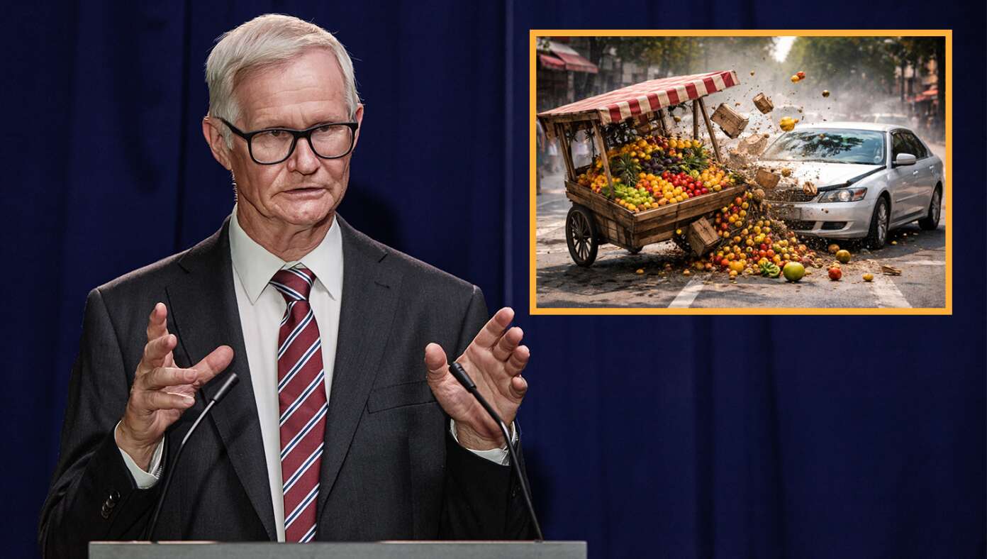 Fruit Cart Insurance No Longer Covering Destruction From Car Chases #BabylonBee – COSTA MESA, CA — In what was sure to be a blow to street vendors across the nation, the country’s leading provider announced that fruit cart insurance would no longer cover destruction from car chases.