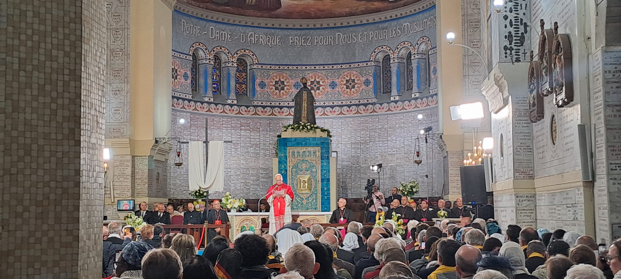 Pope Leo XIV recalls the ‘living seed’ of the martyrs of Algeria – #Catholic – ALGIERS, Algeria — The first day of Pope Leo XIV’s international apostolic journey to Africa concluded with an encounter with the Algerian community at the Basilica of Our Lady of Africa in Algiers.“It is with profound joy and fatherly affection that I meet with you today, you whose discrete and precious presence in this land is marked by an ancient heritage and by luminous witnesses of the faith," Pope Leo said after listening to several testimonies."Your community has deep roots indeed. You are the heirs of a host of witnesses who gave their lives, motivated by love for God and neighbor," he continued. "I am particularly reminded of the 19 men and women religious who were martyred in Algeria, choosing to stand alongside this people in its joys and sorrows. Their blood is a living seed that never ceases to bear fruit.”After fulfilling the more formal engagements — beginning with the late‑morning meeting with the president of the Algerian Republic, authorities, and the diplomatic corps — Leo on Monday afternoon received the embrace of the Algerian Catholic community, present despite heavy rain.At the opening of the meeting, the pope knelt in adoration in front of a tabernacle containing the Eucharist.
 
 Pope Leo XIV prays in front of a tabernacle in the Basilica of Our Lady of Africa in Algiers, Algeria, on April 13, 2026, the first day of an apostolic journey to four countries in Africa. | Credit: AIGAV Pool
 
 “You are also heirs to a still more ancient tradition, dating back to the early centuries of Christianity," he said in a speech delivered in French. "In this land resounded the fervent voice of Augustine of Hippo, preceded by the testimony of his mother, St. Monica, and of other saints. Their memory shines as a call to be authentic signs of communion, dialogue, and peace today."“To all of you, dear friends, and to those who are not able to be present but are following this meeting from afar,“ he added, ”I express my gratitude for your daily commitment to manifest the maternal heart of the Church.”After thanking Cardinal Dieudonné Nzapalainga and a religious sister, Pentecostal student, basilica guide, and Muslim woman who had spoken, the pope invited those present to reflect on three essential aspects of Christian life.“First, prayer. We all need to pray. … Prayer unites, humanizes, strengthens, and purifies the heart. Through prayer, the Church in Algeria sows humanity, unity, strength, and purity, reaching places known only to the Lord," he said.Turning to charity, Leo emphasized that mercy and service are not merely practical assistance but places of grace and mutual growth.“After all, it is precisely love for their brothers and sisters that inspired the witness of the martyrs we have commemorated. In the face of hatred and violence, they remained faithful to charity even to the point of sacrificing themselves alongside many other men and women, Christians and Muslims. They did so without ostentation or fanfare, with serenity and steadfastness, neither falling into presumption nor despair, for they knew the One in whom they had placed their trust.”Addressing peace and unity, Pope Leo recalled that this was the central theme of his visit.“In a world where division and wars sow pain and death among nations, in communities, and even within families, your experience of unity and peace is a compelling sign. Together, you spread fraternity and inspire a deep longing for communion and reconciliation with a powerful and clear message that is borne in simplicity and humility," the pope said.“A considerable part of this country’s territory is desert, and in the desert, no one can survive alone. The hostile environment dispels any presumptions of self‑sufficiency, reminding us that we need one another, and that we need God,“ he said. ”When we acknowledge our fragility, our hearts become open to supporting one another and to invoking the One who can grant what no human power can ensure: the profound reconciliation of hearts and, with it, true peace.”Before reaching the Basilica of Our Lady of Africa, Pope Leo XIV stopped at the Great Mosque of Algiers and earlier at the center of hospitality and friendship of the Augustinian Missionary Sisters in Bab El Oued.There, the pope paid homage to the memory of several religious sisters of this community killed during the civil war in the 1990s. After praying with the sisters and listening to the words of their superior, Leo XIV recalled the martyrs as a precious presence in the land and as a sign of the heart of Augustinian life: witness, even unto martyrdom.“Your presence here means a great deal,” the Holy Father said, recalling a previous visit and highlighting the legacy of St. Augustine in the region: promoting respect for the dignity of every person and affirming that it is possible to live in peace while valuing differences.Before departing, he thanked the sisters and encouraged them to persevere, recalling that the feast of the 19 martyrs of Algeria falls on May 8 — the day of his election.Tomorrow, Pope Leo XIV will make what he described as a true return to his roots, with a visit to Hippo, where St. Augustine — founder of the order to which the pope belongs — served as bishop from A.D. 396 to 430.This story was first published by ACI Stampa, the Italian-language sister service of EWTN News. It has been translated and adapted by EWTN News English.