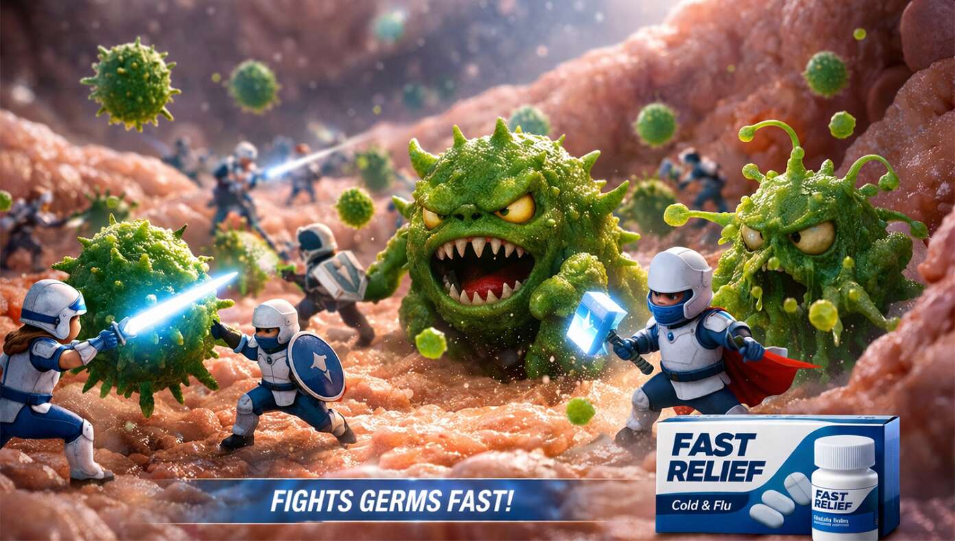 Thanks, Wokeness: Commercials No Longer Showing Medicine As Tiny Little Warriors Who Murder Tiny Little Germs #BabylonBee – U.S. — According to advertising experts, the reason television commercials no longer depict medicine as tiny little warriors murdering tiny little germs is because of "wokeness."