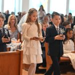 59 Mendham youth receive Eucharist for first time #Catholic - Fifty-nine children received their First Holy Communion at St. Joseph Parish in Mendham, N.J., on May 2. The sacrament was celebrated during two Masses.
At the first Mass, Father Frank Agresti was the main celebrant and Msgr. Joseph Anginoli concelebrated. Roles were reversed for the second Mass.
The liturgy included participation from many of the First Communicants.
BEACON PHOTO | JOE GIGLI

Click here to subscribe to our weekly newsletter.

On social media, St. Joseph’s posted, “With joyful hearts, we congratulate all of our children who received Jesus in the Eucharist for the very first time.”
The parish also posted, “May this sacred moment be the beginning of a lifelong relationship with Christ, filled with grace, faith, and love. We are so proud of each of you and thank your families and catechists for guiding you on this journey. Please know that our parish community continues to keep you in our prayers as you grow in faith.”
BEACON PHOTOS | JOE GIGLI
 [See image gallery at beaconnj.org] &nbsp;