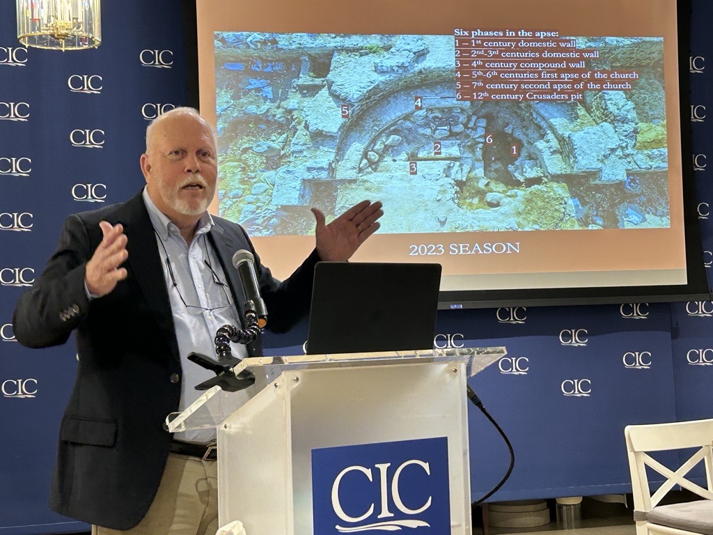 Bethsaida excavation turning ‘Bible stories into Bible realities’ #Catholic WASHINGTON — The academic director of one of the most celebrated current archaeological digs in Israel was in Washington, D.C., this week to provide an update on the ongoing excavation of Bethsaida, the town that the Gospel of John (1:44) records as the home of the apostles Peter, his brother Andrew, and Philip and where Jesus performed various miracles.In a May 5 presentation at the Catholic Information Center, Steven Notley, the academic director of the El Araj Excavation Project, said the excavation of the last town of apostolic times to be discovered, which began in 2016 and has been ongoing since then, has essentially confirmed that the site, known as El Araj, is indeed the location of the Galilean seaside town of Bethsaida, which is referenced several times in the New Testament.Notley, who is also executive director of the Center for the Study of Ancient Judaism and Christian Origins, lived in Jerusalem with his wife and four children for 16 years and has been leading groups of students and laypeople to Israel and the eastern Mediterranean region for over 35 years.Melissa Overmyer, a Catholic evangelist who has participated in the dig at Bethsaida, shared her own testimony at the event, saying being a part of such experiences in the Holy Land turns “Bible stories into Bible realities.” Notley said excavations at the site in 2018 uncovered the remains of a Byzantine-era basilica and a first-century house located directly under its apse in 2023. These remains, he said, match the historic account of Willibald, an eighth-century bishop of Eichstätt in Bavaria, Germany, who traveled to the Holy Land in 725 A.D. and wrote about a church in Bethsaida that was built over the home of Sts. Peter and Andrew.Among the discoveries made at this basilica is a mosaic, uncovered in 2022, with the inscription “Chief of the apostles and keeper of the keys of heaven, intercede for him and his children George and Theophano."Last year, the site also endured a wildfire, the results of which Notley said have subsequently allowed the team to uncover evidence of columns and other structures previously overlooked due to dense underbrush.Notley told EWTN News that the archaeological team was able to identify a structure underneath the apse of the basilica by identifying pottery they discovered there as first-century pottery. The team also found first-century fishing weights.“So, we have a first-century house wall under the apse. It doesnʼt have a plaque on it that says ‘Peter slept here,’ but from a perspective of archaeology, it doesnʼt get much better than that,” Notley said.Notley said he welcomes volunteers to participate in the ongoing dig, which he said is entirely privately funded. Information about how to volunteer may be found on the excavation’s website.