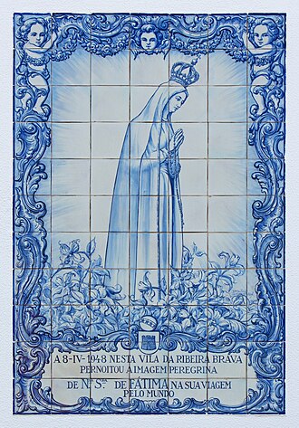 Picture of the day
This azulejo from the Igreja de São Bento (Ribeira Brava, Madeira, Portugal) depicts Our Lady of Fátima. Today is the feast of Our Lady of Fátima in the Catholic Church and the 110th anniversary of her first apparition to three shepherd children.
#ImageOfTheDay Picture of the day
This azulejo from the Igreja de São Bento (Ribeira Brava, Madeira, Portugal) depicts Our Lady of Fátima. Today is the feast of Our Lady of Fátima in the Catholic Church and the 110th anniversary of her first apparition to three shepherd children.
#ImageOfTheDay