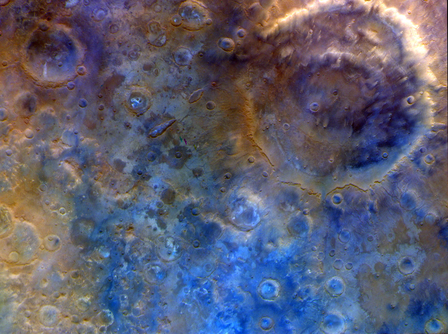 Psyche Spacecraft Completes Mars Flyby – NASA’s Psyche spacecraft completed its close approach of Mars on May 15, capturing images as it came within 2,864 miles (4,609 kilometers) of the planet’s surface. This is an enhanced-color view of the large double-ring crater Huygens and the surrounding heavily cratered southern highlands. Psyche Spacecraft Completes Mars Flyby – NASA’s Psyche spacecraft completed its close approach of Mars on May 15, capturing images as it came within 2,864 miles (4,609 kilometers) of the planet’s surface. This is an enhanced-color view of the large double-ring crater Huygens and the surrounding heavily cratered southern highlands.
