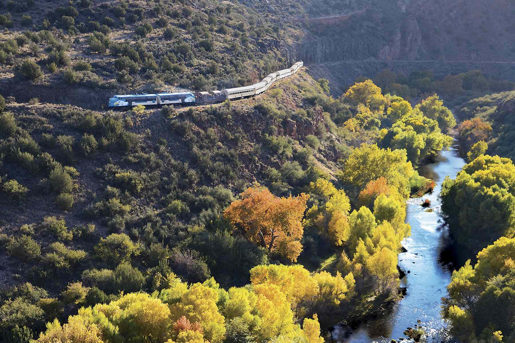 This 4-hour Train Journey Is One of the Most Stunning in the Western U.S.—and It Passes by Historic Ruins and Red Rock Canyons #Travel Take in the grandeur of the Arizona wilderness aboard the Verde Canyon Railroad.
