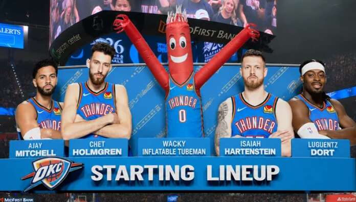 To Get Even More Foul Calls, Thunder Sub In Wacky Flailing Inflatable Tube Man #BabylonBee – OKLAHOMA CITY, OK — In an attempt to somehow garner even more foul calls, the Oklahoma City Thunder have replaced star player Shai Gilgeous-Alexander with a wacky flailing inflatable tube man. To Get Even More Foul Calls, Thunder Sub In Wacky Flailing Inflatable Tube Man #BabylonBee – OKLAHOMA CITY, OK — In an attempt to somehow garner even more foul calls, the Oklahoma City Thunder have replaced star player Shai Gilgeous-Alexander with a wacky flailing inflatable tube man.