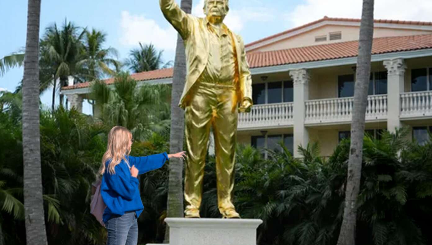 Woman Healed Of Liberalism After Touching Golden Trump Statue #BabylonBee – MIAMI, FL — A newly christened golden statue of President Donald Trump may have healing powers, as sources confirmed a woman who had touched it was miraculously healed of her liberalism.