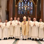 8 new permanent deacons embark on ministry of service #Catholic - On May 30, Bishop Kevin J. Sweeney ordained eight men of different backgrounds as permanent deacons to embrace lives of love and service to God’s people in the Paterson Diocese, N.J. The bishop urged these men to become instruments of unity in their new ministry to a Church and world in need of it, before ordaining them during a Mass at the Cathe¬dral of St. John the Baptist in Paterson, N.J.
During the Mass, steeped in traditions of the Church, Bishop Sweeney ordained Deacon Stephen Deehan of St. Luke Parish in the Long Valley of Washington Township, N.J., Deacon Paul DePinto of St. Joseph Parish in Lincoln Park, N.J., Deacon Timothy P. Dunmyer of St. Jude Parish in Hopatcong, N.J., Deacon James Gillespie of St. Catherine of Siena Parish in Mountain Lakes, N.J., Deacon Tobi Ippolito of Holy Family Parish in Florham Park, N.J., Deacon Tom Kimble of St. Jude Thaddeus Parish in the Budd Lake neighborhood of Mount Olive Township, N.J., Deacon Gregory Marchesi of St. Therese Parish in the Succasunna neighborhood of Roxbury Township, N.J., Deacon Elmer Lopez Maximo of Sacred Heart of Jesus Parish in Rockaway, N.J.



In his homily, Bishop Sweeney told the new deacons, “In our union with Christ, we have the gifts and the power of the Holy Spirit to make unity a reality.”
“Holy Communion can build community. Act as a bridge of unity in the Church and for the Church. When you proclaim and preach the Gospel, you are helping hearers to find their way to heaven,” Bishop Sweeney told the deacons. “We must know God’s people as best we can. Listen to them in a synodal spirit. Be concerned for their lives,” he said.
A permanent deacon is an ordained minister in the Catholic Church. He belongs to the clergy but may also be married and have a secular job. Serving as a permanent member of the hierarchy — not on the way to priesthood — the deacon acts as a “servant” to the bishop and pastor. According to the U.S. Conference of Catholic Bishops, his ministry focuses on liturgy, the word, and charity.
Bishop Sweeney was the main celebrant and homilist for the Mass. He presided over the Rite of Ordination, which took place in the “mother church” of the Paterson Diocese. The concelebrants included the candidates’ pastors and priests from around the diocese.
At the Mass, deacons assisted, while many of the newly ordained deacons’ wives and family participated in the celebration as readers, gift bearers, and servers.
Bishop Sweeney thanked the men for devoting themselves especially in the past five years to prayer, study, and spiritual growth and formation. He recognized their dedication to preparing for their new ministry.

Click here to subscribe to our weekly newsletter.

He then reminded them, “Today, with the gift of ordination, you will begin a profound period of formation of the heart, where the needs of God’s people intersect with your knowledge, patience, generosity of spirit, and so much more,” Bishop Sweeney told the new deacons.
The deacons’ roles include proclaiming the Gospel, preparing and dispensing the Eucharist, and giving instruction in holy doctrine. Deacons also prepare for the Holy Sacrifice of the Mass and preside over baptisms, marriages, funerals, and public prayer. They carry out charitable acts in the name of the bishop and the pastor.
During the Rite of Ordination, Bishop Sweeney laid hands on each candidate’s head, signifying the conferral of the Holy Spirit and their commission of service. He later handed the Book of the Gospels to the new deacons, instructing them, “Believe what you read, teach what you believe, and practice what you teach.”
At the end of Mass, Bishop Sweeney thanked everyone who supported and formed the new deacons. He recognized their wives, families, parishes, the diocesan Office of the Permanent Diaconate, and Immaculate Conception Seminary in South Orange, N.J. He also thanked all those who made the Mass possible.
Deacon Maximo called his ordination on May 30 “one of the most grace-filled and humbling days of my life. He added, “Now a deacon, I feel profoundly grateful and renewed in my desire to serve Christ and his people with humility, joy, holiness, and love.”
BEACON PHOTOS | JOE GIGLI
(Gallery 1 / 61 photos)
&nbsp;
 [See image gallery at beaconnj.org] 
Gallery 2 / 62 photos)
 [See image gallery at beaconnj.org]