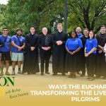 Beyond The Beacon podcast 114: Ways the Eucharist is transforming the lives of these pilgrims #Catholic – 

When the 2026 National Eucharistic Pilgrimage (NEP) journeyed through the Diocese of Paterson earlier this week, three of the young pilgrims on the journey — known as “Perpetual Pilgrims” — joined the podcast. Paterson is one of 18 participating dioceses holding special Masses, processions, talks, and more centered around the Eucharist.
Zach Dotson, Mary Carmen Zakrajsek, and Raymond Martinez II are guests with Bishop Kevin J. Sweeney. Also joining for a segment is Father Cesar Jaramillo, the local NEP coordinator for the Diocese of Paterson, and Father Casey Cole, O.F.M., a social media influencer who gave a reflection to students earlier in the day. Co-hosting is Communications Director Jai Agnish. The episode was recorded at St. Peter the Apostle Church in Parsippany, N.J.
Listen to the episode here, or on any major podcast platform, or watch it on Bishop Sweeney’s YouTube channel.

Click here to subscribe to our weekly newsletter.