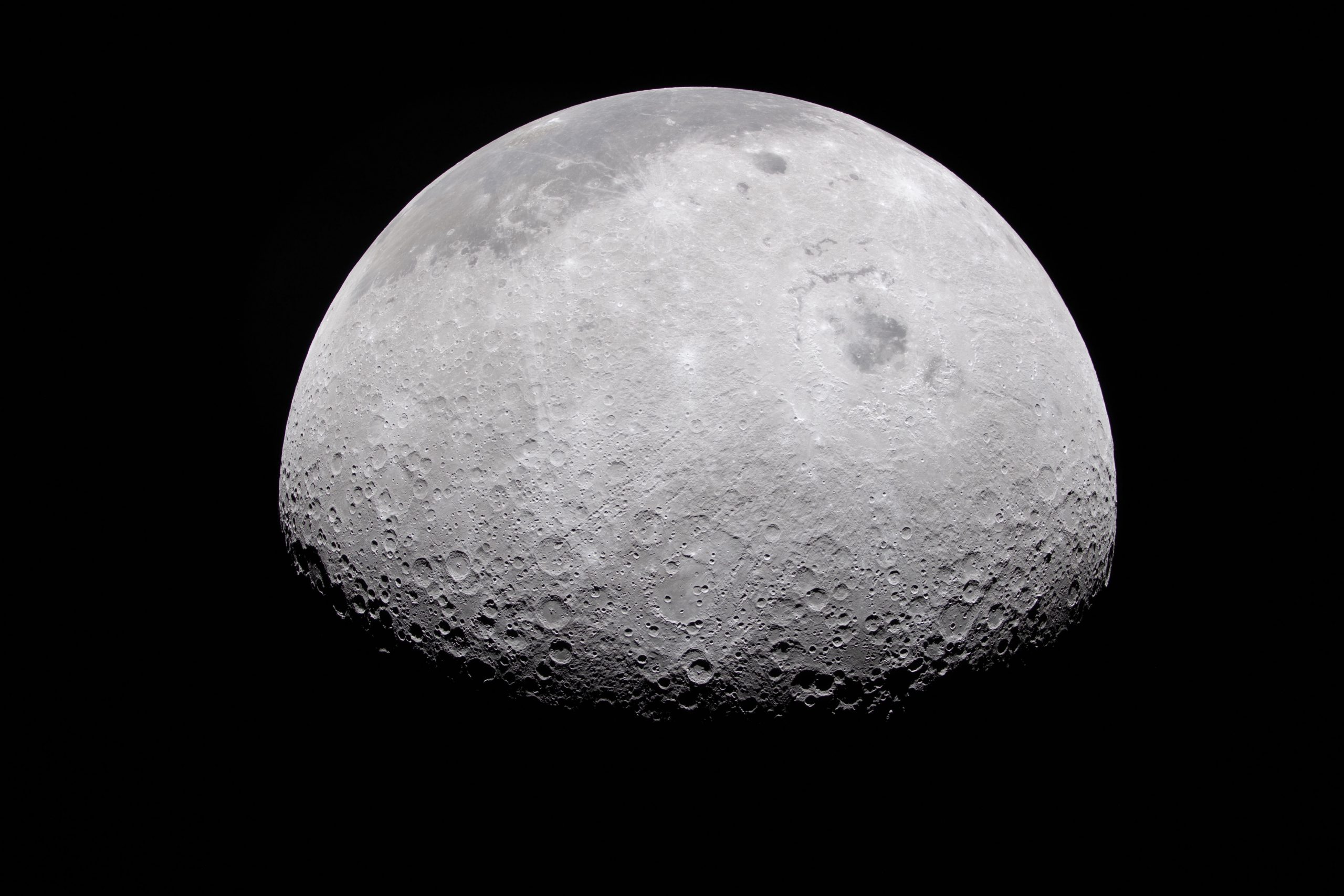 Hanging in the Balance – The Moon’s rocky, uneven, and otherworldly surface features are highlighted by the terminator – the difference between light and darkness. Hanging in the Balance – The Moon’s rocky, uneven, and otherworldly surface features are highlighted by the terminator – the difference between light and darkness.