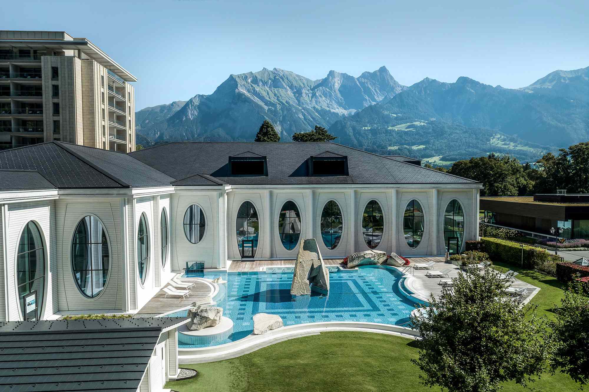 I’ve Visited More Than 200 Spas Around the World—and This Is the One I Can’t Stop Thinking About #Travel Switzerland’s Grand Resort Bad Ragaz has mineral waters, saunas, and myriad treatments—all in one place.