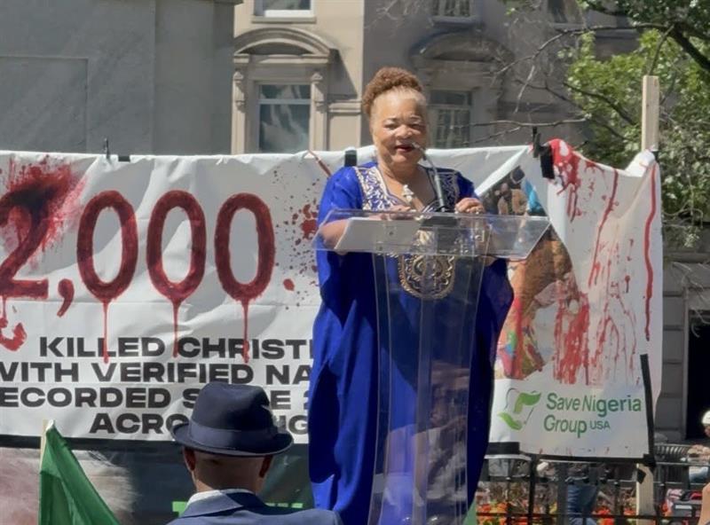 Nigerian activists rally for persecuted Christians near White House – #Catholic – Nigerian advocates called on the Trump administration to take increased actions to end terrorism and Christian persecution in the West African country at a rally near the White House on June 20.The Save Nigeria Rally included speakers such as Alveda King, the niece of civil rights activist Martin Luther King Jr., along with representatives from all six geopolitical zones of Nigeria.“We are here to stand shoulder-to-shoulder with the persecuted Christians of Nigeria,” Save Nigeria Group USA President Stephen Osemwegie said during his rally speech, in which he thanked the U.S. President Donald Trump for his efforts to redesignate Nigeria as a “country of particular concern” and to carry out strategic strikes on terrorist groups there.“This is the Juneteenth holiday weekend,” Osemwegie said. “As our American brothers and sisters celebrate the historic victory over the evils of slavery and chattel oppression, we see an unbreakable spiritual connection between the American civil rights struggle and our fight against religious persecution and terrorism today.”“The shackles may look different, but the demonic spirit of oppression is exactly the same,” he said.Osemwegie told EWTN News that ending radical terrorism and persecution in Nigeria is “in the vital national security interest of the United States.”As a country of 240 million people with 70% under the age of 45 years old, Osemwegie emphasized the critical need for the U.S. to prevent Nigeria from falling “into the hands of radical Islamic terror.”“Nigeria sits at the epicenter today of global jihad,” he said. “If Boko Haram and ISIS reconstitute like they did in Syria, Nigeria could be another Syria, another Afghanistan. And that means that their core goal&nbsp; … [would be] to reconstitute and come after the United States.”“They are really planning to regroup using the awesome resources in Africa and Nigeria, which has lithium, rare earths, gold, you name it, and two million barrels per day oil production,” he said. “You cannot allow such a country to become a terror hub. It will threaten the global community.”Osemwegie further emphasized that escalating terrorism could spark a migration crisis. “We are 240 million [citizens], we could overrun many neighboring countries and Europe. We want America and the world to help us stay there by fighting the terrorism.”“What Nigeria needs is not U.S. troops fighting on the ground,” Osemwegie said. “We need support — the platform, the drones, the advisors who will be behind our very gallant Nigerian troops that are giving their lives every day. As a matter of fact, weʼve lost senior officers, generals, soldiers fighting without the right equipment.”According to Osemwegie, Nigeria needs the United States to intervene in cutting off funding to terrorist groups in the country such as Boko Haram and ISIS, which he said receive the bulk of their funding from the Middle East and other “nefarious parts of the world.”The activist further called attention to the “humanitarian crisis that Nigeria faces,” with those who have been forced to flee their homes after facing persecution from armed militant groups, particularly the Fulani militant groups that have carried out most of the Christian persecution in the country.“An estimated 11 million people have been driven from their homes since 2009,” he said. “These people now live in makeshift camps. They want for everything, but the world is not aware that they need food, shelter, and most importantly, they need to be safely returned to their communities.”‘Nigeria, we hear you, we love you’“I encourage President Trump, and I am continually praying for him, to care about the people of Nigeria," Alveda King said during her rally speech.Reflecting on the message of her late uncle, King called for people of all faiths to consider each other as brothers and sisters.“We have to learn to live together. Same thing for Israel and the Palestinians and the Jews. Theyʼre brothers. Theyʼre not neighbors and cousins. They are actually brothers,” she said, alluding to ongoing conflicts in Israel and the broader Middle East.At different points in her remarks, King sang verses of the gospel songs “This Little Light of Mine” and “How Great Thou Art.”She emphasized the need for Christians to support humanitarian causes. “When little children are hungry, I don’t say ‘Are you a Muslim or a Jew?’ ‘Are you from Nigeria or America’ A little child is hungry, so we’re going to feed that child.”In an interview with EWTN News, King encouraged the Nigerian people to maintain hope.“Be encouraged,” she said. “Of one blood, God made all people to live together on the face of the earth. My uncle, Reverend Doctor Martin Luther King Jr, said: ‘We must learn to live together as brothers … and not to perish together as fools’”“Nigeria, we hear you, we love you, be encouraged and have faith in God,” she said.Survivor of Boko Haram kidnapping calls for ‘open doors’Rebecca Samuel Dali, who was kidnapped by Boko Haram in 2014 and survived sexual assault as a young child, told EWTN News at the rally that she came to express her gratitude for Trumpʼs efforts to end persecution in Nigeria, and to ask that he “open doors” to those fleeing persecution.Dali was taken by Boko Haram July 30, 2014. She said the group released her after three hours when its leader realized his family had benefitted from the services provided by her organization, the Center for Compassion, Empowerment, and Peace Initiative.“If America was locked, I could not have been here now,” she said. “So to open doors for people to come and stay in this peaceful country, this is why I’m here.”Dali is also a minister of the Church of the Brethren and a 2017 recipient of the Humanitarian Award from the Sergio Vieira de Mello Foundation.