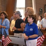 Faithful proclaim right to life in Morristown July Fourth #Catholic - Catholics from the Paterson Diocese and beyond gathered with Bishop Kevin J. Sweeney on the morning of July 4, Independence Day, to promote an unborn child’s inalienable right to life for his Monthly Mass and Procession for Life at St. Margaret of Scotland Parish in Morristown, N.J.
Participants joined their fellow U.S. citizens in celebrating the 250th anniversary of the Declaration of Independence, which establishes everyone’s unalienable rights to “life, liberty and the pursuit of happiness.”
Small American flags lined the sides of the main aisle in St. Margaret Church during the 8 p.m. Mass with Bishop Sweeney, which marked the start of the monthly event.

Click here to subscribe to our weekly newsletter.

Before the procession, Bishop Sweeney celebrated Mass at St. Margaret’s. Father Duberney Villamizar, pastor of St. Margaret’s, concelebrated, and Deacon Tim Holden assisted.
Afterward, the faithful walked in a rosary procession down Speedwell Avenue to Planned Parenthood, where they prayed for an end to abortion. Many carried pro-life signs. They then returned to St. Margaret’s and prayed before the Blessed Sacrament.
Bishop Kevin J. Sweeney holds the event on the first Saturday of each month starting at 8 a.m. at St. Margaret of Scotland Parish in Morristown, N.J. All are welcome.
BEACON PHOTOS | JESSICA MARTINEZ
 [See image gallery at beaconnj.org] &nbsp;