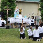 Our Lady Queen of Peace celebrates its patronal feast as a sign of unity in Sussex County #Catholic - The Solemnity of Our Lady Queen of Peace was far more than a patronal feast for Our Lady Queen of Peace Parish in Branchville, N.J. The celebration became a sign of unity, bringing the English-speaking and Spanish-speaking communities together to honor their patroness in a day of prayer, fellowship and joy.
Throughout the day, families from both communities took part in the various activities the parish organized: games for the children, Eucharistic adoration and an outdoor Mass celebrated by the pastor, Father Philip Tangorra, together with Father Dailon Lisabet, who provides pastoral care to the Hispanic community of Sussex County. The day closed with a parish picnic.
During the Mass, Father Lisabet reflected on the deep meaning of the celebration: “Although we speak different languages, we share the same faith, the same baptism, the same Eucharist, this samehurch and the same Mother, Mary.”
Father Lisabet thanked Father Philip Tangorra for his closeness, his openness and his constant desire that the Hispanic community take full part in parish life.
“Since I arrived at this parish, one of Father Philip’s great desires has been that the Hispanic community not feel like a separate group, but like a living part of this parish family. That has been my desire and my mission as well,” Father Lisabet said.
After the Eucharist, the two communities shared food, conversation and time together. The Hispanic community prepared tacos al pastor and shaved ice, which were welcomed enthusiastically by everyone present.

Click here to subscribe to our weekly newsletter.

The following Sunday, during the Spanish Mass, Mary Eileen B. Schoen publicly expressed her gratitude to the Hispanic community in a letter.
“Thank you for being such a special part of the solemnity and barbecue of Our Lady Queen of Peace. The tacos and shaved ice were a great success. Everyone in the parish is so grateful for your becoming part of our parish family. May we continue to grow together in the love of God and of one another,” Schoen wrote.
Susana Cabrera, who recently began taking part in the parish along with her husband, said she felt welcome from the very first moment.
“It was the first time I took part in an outdoor Mass. I was moved to see the two communities adoring the Blessed Sacrament together and sharing a meal as one community,” Cabrera said.
Stella Guevara said, “The unity we shared as two communities seemed wonderful to me. It was a beautiful tribute to Our Lady Queen of Peace, and I hope we can repeat moments like this.”
For Pablo Noche and his family, who were in charge of preparing the tacos al pastor, the gathering reflected the true spirit of the parish.
“It was an afternoon of fellowship and unity where we were able to get to know one another better and strengthen the bonds that unite us as one family in Christ,” Noche said.
Beyond the various activities, the message that stayed in many hearts was deeply significant: when Christ and the Eucharist are at the center of parish life, differences of language and culture cease to be barriers and become a richness for the whole Church. Everything experienced during this day in Branchville was a manifestation of the universality of the Church: one faith, one family and one shared desire to keep building community under the protection of Mary, Queen of Peace.
 [See image gallery at beaconnj.org]
&nbsp;
&nbsp;