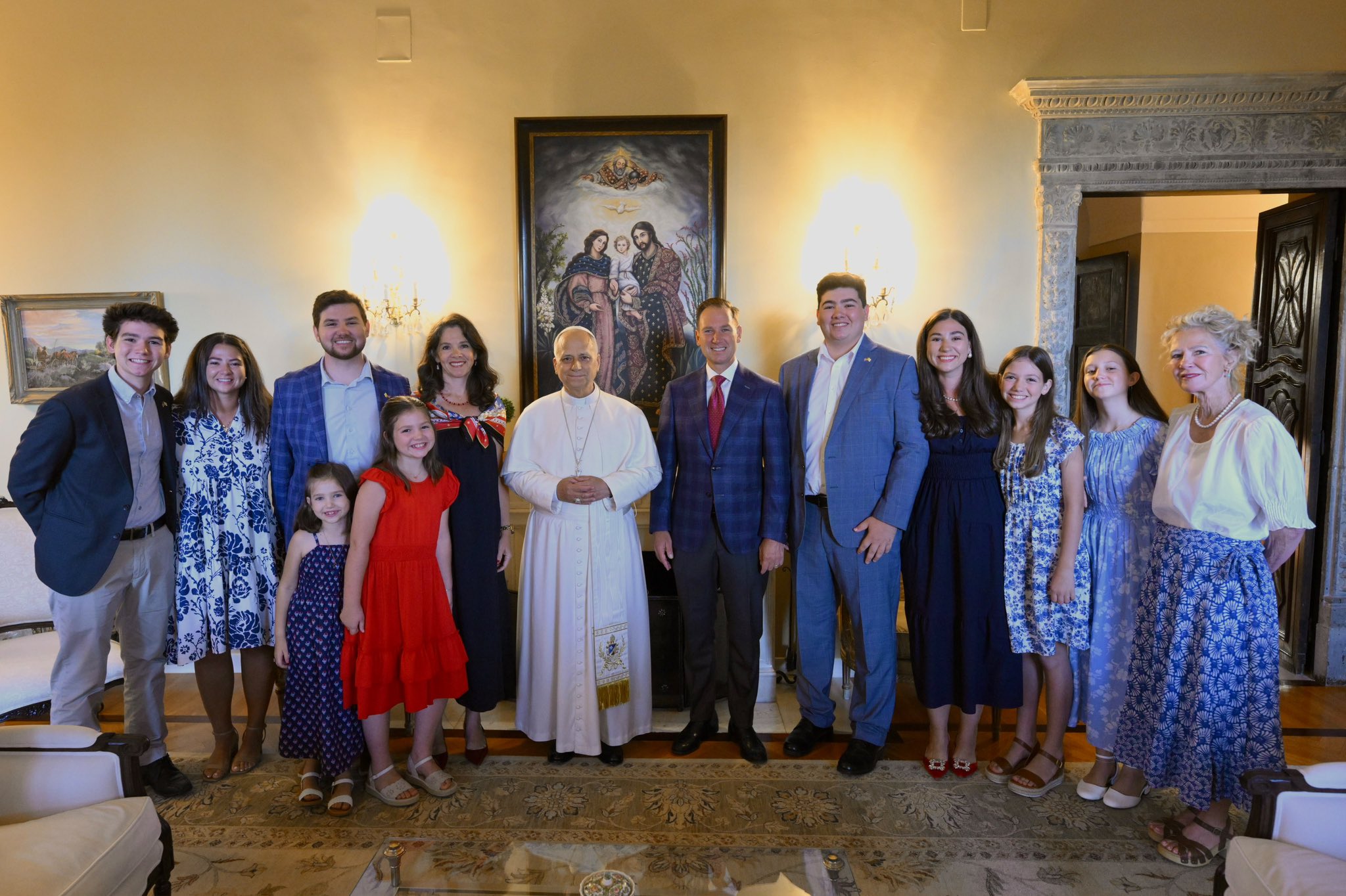 Pope Leo XIV dines with U.S. ambassador on Independence Day #Catholic VATICAN CITY — Pope Leo XIV had dinner July 4 at the private residence of U.S. Ambassador to the Holy See Brian Burch, the U.S. Embassy to the Holy See said.The dinner took place at the ambassador’s residence on the Janiculum Hill in Rome on the 250th anniversary of U.S. independence.“I am deeply honored to celebrate this special day with a fellow American and the Bishop of Rome,” Burch said.The pope’s visit came after a day trip to Lampedusa, where he addressed migration and prayed for those who have died crossing the Mediterranean. Images of Pope Leo XIV standing on the island’s rocks and looking out over the sea circulated widely after the visit.After returning to the Vatican, the pope went to the ambassador’s residence for the evening meal. Photos released by the embassy showed Pope Leo XIV with Burch and members of his family.Burch, a Catholic and father of nine, is co-founder of CatholicVote, an organization that says its mission is to encourage Catholics in the United States to live their faith in public life through education, advocacy, and civic engagement.Burch presented his credentials to Pope Leo XIV as U.S. ambassador to the Holy See in September 2025. Pope Leo XIV dines with U.S. ambassador on Independence Day #Catholic VATICAN CITY — Pope Leo XIV had dinner July 4 at the private residence of U.S. Ambassador to the Holy See Brian Burch, the U.S. Embassy to the Holy See said.The dinner took place at the ambassador’s residence on the Janiculum Hill in Rome on the 250th anniversary of U.S. independence.“I am deeply honored to celebrate this special day with a fellow American and the Bishop of Rome,” Burch said.The pope’s visit came after a day trip to Lampedusa, where he addressed migration and prayed for those who have died crossing the Mediterranean. Images of Pope Leo XIV standing on the island’s rocks and looking out over the sea circulated widely after the visit.After returning to the Vatican, the pope went to the ambassador’s residence for the evening meal. Photos released by the embassy showed Pope Leo XIV with Burch and members of his family.Burch, a Catholic and father of nine, is co-founder of CatholicVote, an organization that says its mission is to encourage Catholics in the United States to live their faith in public life through education, advocacy, and civic engagement.Burch presented his credentials to Pope Leo XIV as U.S. ambassador to the Holy See in September 2025.