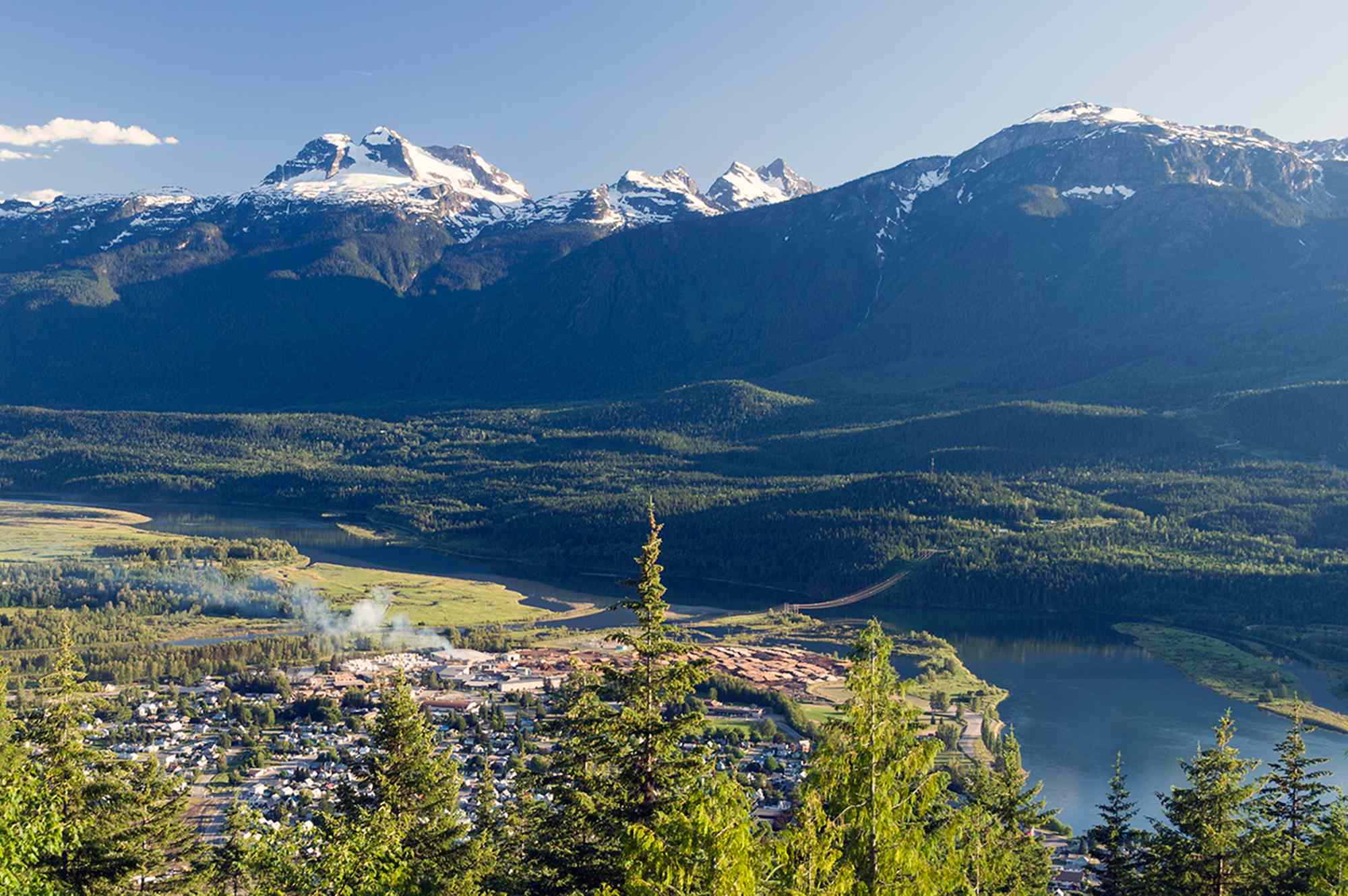 This Ski Town Is a Secret Summer Escape—With Glacier Lakes, the World’s Only Inland Cedar Rainforest, and Scenic Train Rides #Travel Tucked between two mountain ranges in British Columbia, Revelstoke has endless outdoor adventures.