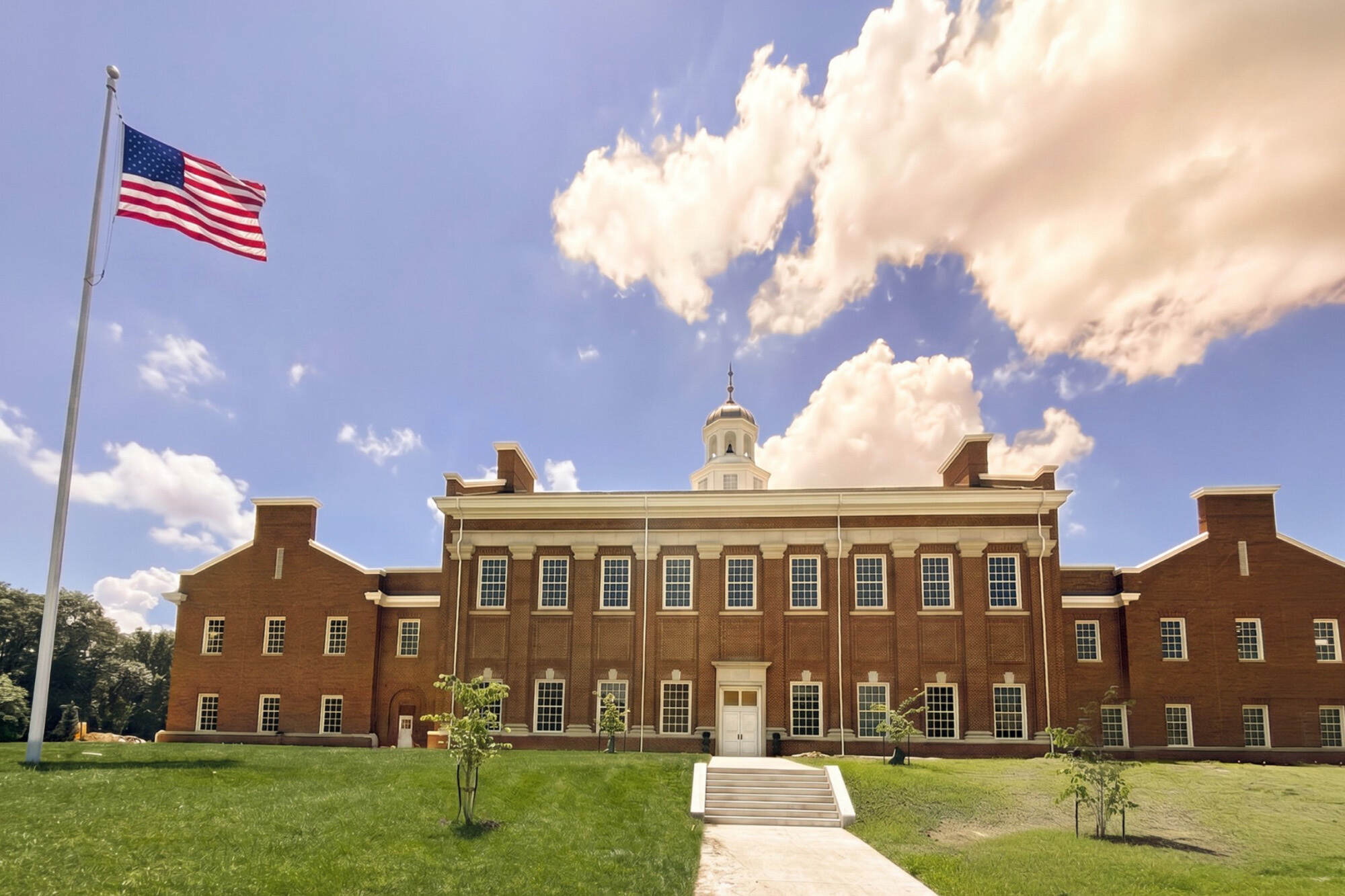 Wyoming Catholic College student wins Presidential 1776 Award #Catholic Incoming Wyoming Catholic College student Miriam Washut took home a 0,000 scholarship after winning first place in the first-ever Presidential 1776 Awards, a nationwide civics competition.Washut, who is the daughter of Wyoming Catholic College President Kyle Washut, emerged triumphant from among 20 finalists and over 8,000 students from all 50 states and territories who entered the competition.Washut, along with the second and third place winners, met with President Donald Trump in the Oval Office July 1 alongside U.S. Secretary of Education Linda McMahon.TweetMcMahon said the award “recognizes students who have demonstrated a deep understanding of America’s founding principles and enthusiasm for learning America’s story. What better way to celebrate 250 years of this great nation than by honoring those who will carry us into the next 250!”University of Mary launches graduate school of theology in ArizonaThe University of Mary has announced it will open a graduate school of theology in Phoenix in the fall.The satellite graduate school will offer a four-year master of divinity degree and a 36-credit master of arts in theology, taught in person at the Arizona Center, located across from St. Mary’s Basilica and the diocesan pastoral center, the university announced on June 30. The university described the move as a further development of its “long-standing partnership with the Diocese of Phoenix and Nazareth Seminary,” and an expansion of its Arizona mission. “What originally started as undergraduate formation for the seminarians of the diocese has blossomed into an academic program that now includes master’s-level work,” said Eric Westby, associate professor of theology at the university. “This formation will help students know their faith more deeply and be equipped to pass it on in a variety of settings,” he added. Benedictine College to open Independence Hall-themed library Benedictine College in Atchison, Kansas, will hold a soft-launch opening of its new library, built to resemble Independence Hall in Philadelphia, on July 4.
Benedictine Collegeʼs new library is designed to simultaneously honor the Catholic intellectual tradition and the principles of American liberty. | Credit: Courtesy of Benedictine College
The interior of the new library includes an exact replica of Independence Hall’s historic Assembly Room, where America’s Declaration of Independence was debated and signed. The Assembly Room will be open to the public from 9 a.m. to noon, the college said in a press release. Visitors to the library, which is in the final stages of construction, will also be able to view a replica of the Liberty Bell. Visitors will also have the opportunity to view a collection of historic documents through an exhibit titled “Celebrating the American Experiment.”“Thirty-nine documents trace the story of the American founding and its origins in centuries of Western political thought,” the exhibit page states. “Among them are works by Aristotle, Cicero, John Locke, and Algernon Sidney, as well as the Declaration of Independence, the Federalist Papers, and a rare 1788 printing of the Constitution of the United States, one of only five known copies in existence.”DeSantis blocks funding for security improvements at Catholic schoolsRepublican Florida Gov. Ron DeSantis has vetoed a bill that would have allocated million in state funding for security improvements at Catholic schools in Miami-Dade County. The veto came after the Florida Legislature passed the bill on May 29.The Archdiocese of Miami expressed its disappointment with the veto and thanked lawmakers for their efforts to pass legislation to protect its more than 37,000 students. “Security enhancements are not a luxury; they are an essential component of providing safe environments where students can learn and thrive,” the Archdiocese of Miami said in a June 29 statement. The archdiocese noted that it does not receive any funding to offset security costs, despite other privately-run public charter schools in the state receiving government aid. Wyoming Catholic College student wins Presidential 1776 Award #Catholic Incoming Wyoming Catholic College student Miriam Washut took home a 0,000 scholarship after winning first place in the first-ever Presidential 1776 Awards, a nationwide civics competition.Washut, who is the daughter of Wyoming Catholic College President Kyle Washut, emerged triumphant from among 20 finalists and over 8,000 students from all 50 states and territories who entered the competition.Washut, along with the second and third place winners, met with President Donald Trump in the Oval Office July 1 alongside U.S. Secretary of Education Linda McMahon.TweetMcMahon said the award “recognizes students who have demonstrated a deep understanding of America’s founding principles and enthusiasm for learning America’s story. What better way to celebrate 250 years of this great nation than by honoring those who will carry us into the next 250!”University of Mary launches graduate school of theology in ArizonaThe University of Mary has announced it will open a graduate school of theology in Phoenix in the fall.The satellite graduate school will offer a four-year master of divinity degree and a 36-credit master of arts in theology, taught in person at the Arizona Center, located across from St. Mary’s Basilica and the diocesan pastoral center, the university announced on June 30. The university described the move as a further development of its “long-standing partnership with the Diocese of Phoenix and Nazareth Seminary,” and an expansion of its Arizona mission. “What originally started as undergraduate formation for the seminarians of the diocese has blossomed into an academic program that now includes master’s-level work,” said Eric Westby, associate professor of theology at the university. “This formation will help students know their faith more deeply and be equipped to pass it on in a variety of settings,” he added. Benedictine College to open Independence Hall-themed library Benedictine College in Atchison, Kansas, will hold a soft-launch opening of its new library, built to resemble Independence Hall in Philadelphia, on July 4.
Benedictine Collegeʼs new library is designed to simultaneously honor the Catholic intellectual tradition and the principles of American liberty. | Credit: Courtesy of Benedictine College
The interior of the new library includes an exact replica of Independence Hall’s historic Assembly Room, where America’s Declaration of Independence was debated and signed. The Assembly Room will be open to the public from 9 a.m. to noon, the college said in a press release. Visitors to the library, which is in the final stages of construction, will also be able to view a replica of the Liberty Bell. Visitors will also have the opportunity to view a collection of historic documents through an exhibit titled “Celebrating the American Experiment.”“Thirty-nine documents trace the story of the American founding and its origins in centuries of Western political thought,” the exhibit page states. “Among them are works by Aristotle, Cicero, John Locke, and Algernon Sidney, as well as the Declaration of Independence, the Federalist Papers, and a rare 1788 printing of the Constitution of the United States, one of only five known copies in existence.”DeSantis blocks funding for security improvements at Catholic schoolsRepublican Florida Gov. Ron DeSantis has vetoed a bill that would have allocated million in state funding for security improvements at Catholic schools in Miami-Dade County. The veto came after the Florida Legislature passed the bill on May 29.The Archdiocese of Miami expressed its disappointment with the veto and thanked lawmakers for their efforts to pass legislation to protect its more than 37,000 students. “Security enhancements are not a luxury; they are an essential component of providing safe environments where students can learn and thrive,” the Archdiocese of Miami said in a June 29 statement. The archdiocese noted that it does not receive any funding to offset security costs, despite other privately-run public charter schools in the state receiving government aid.