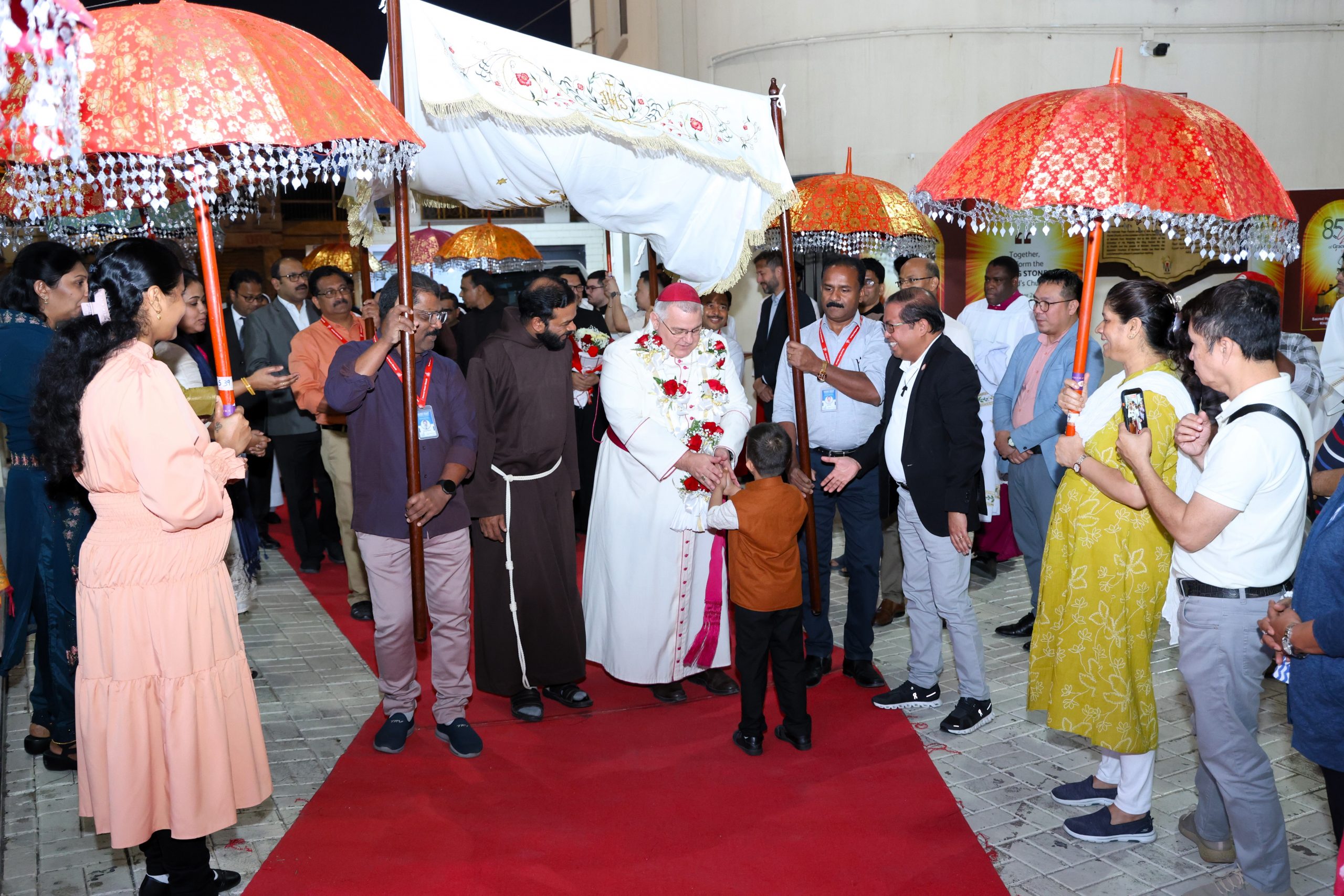 Northern Arabia’s apostolic vicar urges Christians to stand firm in hope – #Catholic – The apostolic vicar of Northern Arabia, Bishop Aldo Berardi, has affirmed that churches throughout his vicariate remain open to all faithful and to anyone seeking prayer despite the uncertainty affecting the region.Berardi said parish life across the vicariate, which includes Bahrain, Kuwait, Qatar, and Saudia Arabia, remains strong, noting that “our churches are filled with the faithful during Masses and Eucharistic adoration.” At the same time, the bishop acknowledged that the uncertainties created by the ongoing war in Iran and the anxiety it has generated have led many Catholics to leave the Gulf after businesses closed and jobs were lost.Holding fast to hopeBerardi said the lack of clarity surrounding ongoing negotiations and the possibility of further escalation have raised serious concerns among Christians in the region.“Nevertheless, we remain hopeful and continue to witness to our hope,” he said. “Our faith is stronger than any challenge, and God alone is our help.”Berardi added that the Church continues to pray for peace throughout the Gulf region and in the Holy Land.“We never cease praying for peace in the Gulf and for the Holy Land, placing our trust in Christ. His resurrection is our hope as we face this difficult time,” he said.Pastoral visits across the vicariateIn recent weeks, Berardi carried out a series of pastoral visits throughout the Apostolic Vicariate of Northern Arabia, reaffirming the Churchʼs closeness to the faithful and encouraging them to remain steadfast in unity, hope, and prayer amid rising tensions in the Gulf and across the broader Middle East.His visits included 10 parishes and two cathedrals serving Catholic communities in Kuwait, Qatar, Bahrain, and Saudi Arabia. During his visits, he encouraged the faithful to deepen their relationship with Christ through the Eucharist, remain firm in the faith, and continue witnessing to the Gospel within their families, workplaces, and communities.
The apostolic vicar of Northern Arabia, Bishop Aldo Berardi, recently made pastoral visits and presided at Masses throughout the vicariate calling Christians to unity and faith in difficult times.| Credit: Photo courtesy of the Apostolic Vicariate of Northern Arabia (AVONA)
Living unity in faithIn addition to celebrating Masses, Berardi administered the sacrament of confirmation to 155 candidates and inaugurated a jubilee year marking the 800th anniversary of the death of St. Francis of Assisi. As part of the observance, one church was designated as a jubilee church where pilgrims may obtain jubilee indulgences.The bishop also attended the screening of the documentary “Our Lady of Arabia: A Legacy of Faith,” which recounts the history and spiritual heritage of the Minor Basilica of Our Lady of Arabia in Ahmadi, Kuwait, and highlights its continuing mission.Throughout the visits, Berardi listened to the experiences, challenges, and hopes of the faithful, offering pastoral guidance to support their spiritual growth. He also called for greater collaboration, the promotion of missionary discipleship, and a spirit of service inspired by the Holy Spirit.He concluded by reminding the faithful that the Church “cannot fully accomplish her mission unless her members live in unity of faith, hope, and charity.”This story was first published by ACI MENA, the Arabic-language sister service of EWTN News. It has been translated and adapted by EWTN News English. Northern Arabia’s apostolic vicar urges Christians to stand firm in hope – #Catholic – The apostolic vicar of Northern Arabia, Bishop Aldo Berardi, has affirmed that churches throughout his vicariate remain open to all faithful and to anyone seeking prayer despite the uncertainty affecting the region.Berardi said parish life across the vicariate, which includes Bahrain, Kuwait, Qatar, and Saudia Arabia, remains strong, noting that “our churches are filled with the faithful during Masses and Eucharistic adoration.” At the same time, the bishop acknowledged that the uncertainties created by the ongoing war in Iran and the anxiety it has generated have led many Catholics to leave the Gulf after businesses closed and jobs were lost.Holding fast to hopeBerardi said the lack of clarity surrounding ongoing negotiations and the possibility of further escalation have raised serious concerns among Christians in the region.“Nevertheless, we remain hopeful and continue to witness to our hope,” he said. “Our faith is stronger than any challenge, and God alone is our help.”Berardi added that the Church continues to pray for peace throughout the Gulf region and in the Holy Land.“We never cease praying for peace in the Gulf and for the Holy Land, placing our trust in Christ. His resurrection is our hope as we face this difficult time,” he said.Pastoral visits across the vicariateIn recent weeks, Berardi carried out a series of pastoral visits throughout the Apostolic Vicariate of Northern Arabia, reaffirming the Churchʼs closeness to the faithful and encouraging them to remain steadfast in unity, hope, and prayer amid rising tensions in the Gulf and across the broader Middle East.His visits included 10 parishes and two cathedrals serving Catholic communities in Kuwait, Qatar, Bahrain, and Saudi Arabia. During his visits, he encouraged the faithful to deepen their relationship with Christ through the Eucharist, remain firm in the faith, and continue witnessing to the Gospel within their families, workplaces, and communities.
The apostolic vicar of Northern Arabia, Bishop Aldo Berardi, recently made pastoral visits and presided at Masses throughout the vicariate calling Christians to unity and faith in difficult times.| Credit: Photo courtesy of the Apostolic Vicariate of Northern Arabia (AVONA)
Living unity in faithIn addition to celebrating Masses, Berardi administered the sacrament of confirmation to 155 candidates and inaugurated a jubilee year marking the 800th anniversary of the death of St. Francis of Assisi. As part of the observance, one church was designated as a jubilee church where pilgrims may obtain jubilee indulgences.The bishop also attended the screening of the documentary “Our Lady of Arabia: A Legacy of Faith,” which recounts the history and spiritual heritage of the Minor Basilica of Our Lady of Arabia in Ahmadi, Kuwait, and highlights its continuing mission.Throughout the visits, Berardi listened to the experiences, challenges, and hopes of the faithful, offering pastoral guidance to support their spiritual growth. He also called for greater collaboration, the promotion of missionary discipleship, and a spirit of service inspired by the Holy Spirit.He concluded by reminding the faithful that the Church “cannot fully accomplish her mission unless her members live in unity of faith, hope, and charity.”This story was first published by ACI MENA, the Arabic-language sister service of EWTN News. It has been translated and adapted by EWTN News English.