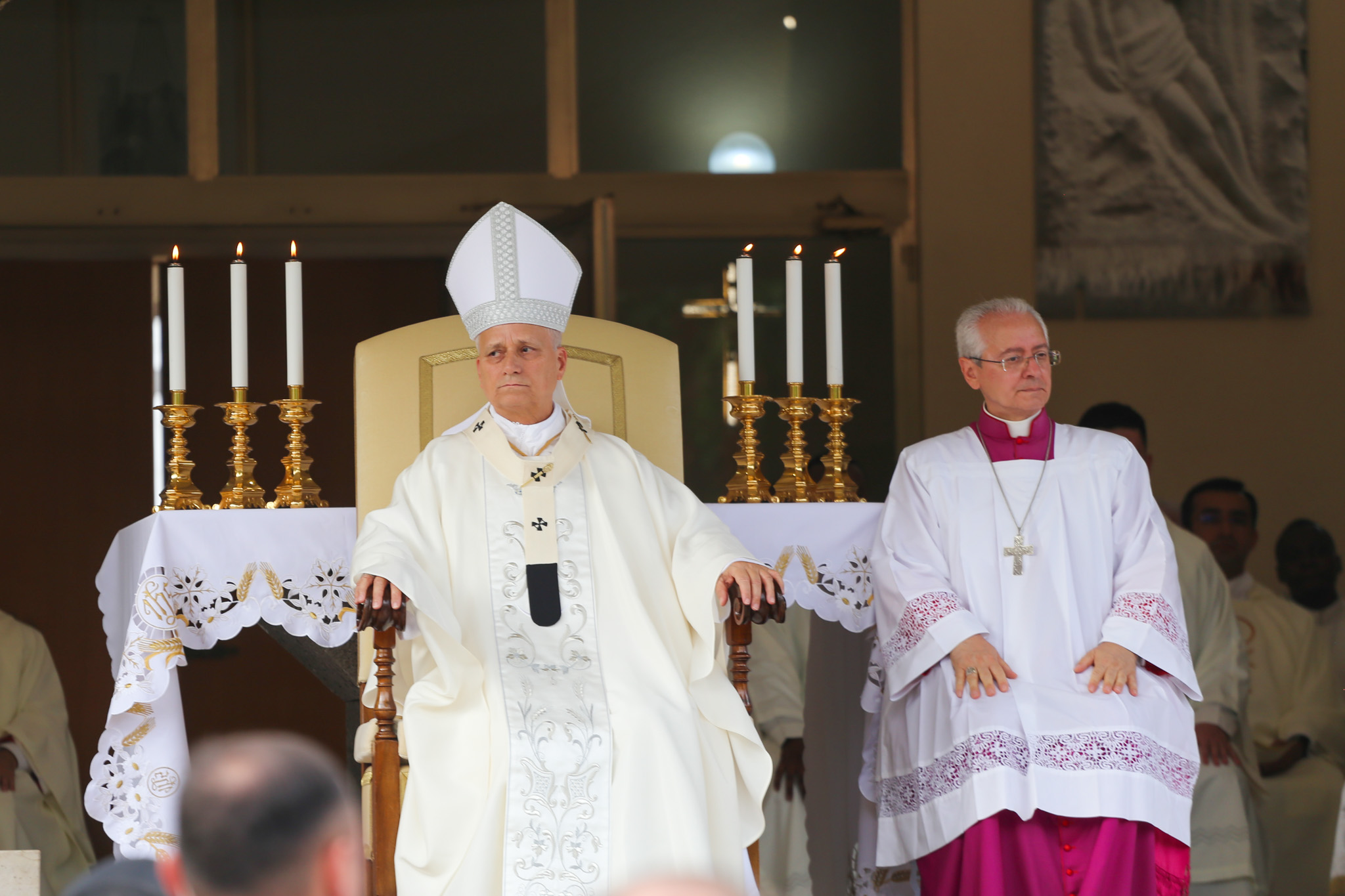 PHOTOS: Pope Leo XIV takes part in historic Marian procession on Lake Albano at papal summer house #Catholic Pope Leo XIV took part in an historic boat procession on Aug. 29, becoming what the Vatican said was the first pope to travel across the waters of Lake Albano at Castel Gandolfo during a procession for the Feast of Our Lady of the Lake. The town of Castel Gandolfo has been home to the papal summer residence since the early 17th century. The papal palace there overlooks Lake Albano, a roughly 2-square-mile lake in a volcanic crater. The pope traveled by boat across the lake after Mass at the Church of Maria Santissima del Lago. The papal procession was accompanied by a statue of Our Lady of the Lake. 
 
 Pope Leo XIV celebrates Mass at Maria Santissima del Lago, Castel Gandolfo, Aug. 29, 2026. Leo later took part in a Marian procession on nearby Lake Albano, becoming the first pope to travel by boat across the waters there according to the Vatican. | Credit: Zofia Czubak/EWTN News
 

 
 Pope Leo XIV celebrates Mass at Maria Santissima del Lago, Castel Gandolfo, Aug. 29, 2026. Leo later took part in a Marian procession on nearby Lake Albano, becoming the first pope to travel by boat across the waters there according to the Vatican. | Credit: Zofia Czubak/EWTN News
 

 
 A pilgrim waves a flag welcoming Pope Leo XIV to Lake Albano at Castel Gandolfo, Aug. 29, 2026. Leo took part in a Marian procession on the lake, becoming the first pope to travel by boat across the waters there according to the Vatican. | Credit: Zofia Czubak/EWTN News
 

 
 Pilgrims gather at Lake Albano, Castel Gandolfo, Aug. 29, 2026. Pope Leo XIV took part in a Marian procession on the lake, becoming the first pope to travel by boat across the waters there according to the Vatican. | Credit: Zofia Czubak/EWTN News
 

 
 Pope Leo XIV travels across Lake Albano, Castel Gandolfo, Aug. 29, 2026. Leo took part in a Marian procession on the lake, becoming the first pope to travel by boat across the waters there according to the Vatican. | Credit: Zofia Czubak/EWTN News
 

 
 Pope Leo XIV travels across Lake Albano, Castel Gandolfo, Aug. 29, 2026. Leo took part in a Marian procession on the lake, becoming the first pope to travel by boat across the waters there according to the Vatican. | Credit: Zofia Czubak/EWTN News
 

 
 Pope Leo XIV travels across Lake Albano, Castel Gandolfo, Aug. 29, 2026. Leo took part in a Marian procession on the lake, becoming the first pope to travel by boat across the waters there according to the Vatican. | Credit: Zofia Czubak/EWTN News
 

 
 Pope Leo XIV greets pilgrims at Lake Albano, Castel Gandolfo, Aug. 29, 2026. Leo took part in a Marian procession on the lake, becoming the first pope to travel by boat across the waters there according to the Vatican. | Credit: Zofia Czubak/EWTN News
 

 
 The papal palace in Castel Gandolfo is seen from Lake Albano, Aug. 29, 2026. Pope Leo XIV took part in a Marian procession on the lake, becoming the first pope to travel by boat across the waters there according to the Vatican. | Credit: Zofia Czubak/EWTN News