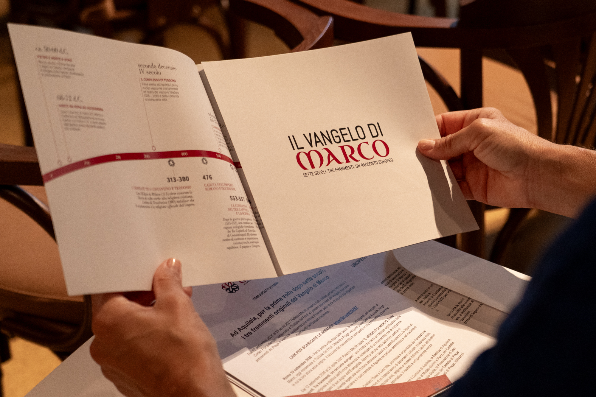 Fragments of medieval Gospel of St. Mark-turned-relic reunited after 7 centuries – #Catholic – For the first time in seven centuries, Aquileia, a city in northeastern Italy with a fascinating past, has reunited the three scattered fragments of a sixth-century manuscript that for centuries was venerated as if it were the Gospel written by St. Markʼs own hand.The author of the Gospel that bears his name was St. Peter’s interpreter and secretary. He followed the apostle to Rome, where he witnessed his preaching in the homes of the first followers of Christ, who dared to defy the Roman Empire’s laws governing worship.St. Mark carefully recorded every courageous word of that early catechesis, and his notes became a firsthand source for the story of Jesus’ life.Today, Aquileia, a small town of just over 3,000 inhabitants, treasures St. Mark’s memory as the founder of one of the most flourishing Christian communities of the Middle Ages.
The Basilica of Aquileia, home to the largest and best preserved early Christian mosaic in the Western world. | Credit: Photo courtesy of Tseng Kuang Yi
After the Edict of Milan in A.D. 313, the city, situated at the crossroads of East and West and serving as a bridge between the Mediterranean world and Slavic culture, became a center for the spread of Christianity into Central Europe and the Balkans.By the fifth century, it had even been honored with the title of apostolic city, and its bishop held the rank of patriarch. That privilege was reserved only for dioceses that traced their origins to the preaching of an apostle.“We preserve extraordinary medieval frescoes in the basilica depicting St. Mark arriving here to found the city’s first Christian community. That is why we believe he truly came to Aquileia,” Aquileia tour guide Anna Sairu told “EWTN Noticias,” the Spanish-language broadcast edition of EWTN News.The codex that became a relicOne of the principal witnesses to this tradition is the “Codex Forojuliensis,” also known as the “Cividale Gospel Book.” The sixth-century manuscript, written in uncial script, the calligraphy reserved for sacred texts, originally contained all four Gospels in St. Jerome’s Latin translation.Scholars believe it was most likely produced in Ravenna, Italy. From there it arrived in Aquileia during the second half of the ninth century, where it was authenticated by the signature of Theodemar, patriarch of Aquileia.The presence of the codex strengthened the tradition linking St. Mark to the evangelization of the region. Its significance became so great that in 827 the Synod of Mantua recognized Aquileia’s ecclesiastical supremacy over Grado.Venice looked with suspicion on the growing religious prestige of its neighbor. Just a year later, in 828, Venetian merchants brought the relics attributed to the evangelist from Alexandria to the city on the lagoon. In doing so, “The Most Serene Republic” of Venice gained a patron of apostolic rank and strengthened the religious and political foundations of its power.
Basilica of Aquileia, home to the largest and best preserved early Christian mosaic in the Western world. | Credit: Courtesy of Tseng Kuang Yi
The fragmented GospelBetween the 12th and 13th centuries, the seven quires — folded sheets of paper stitched into booklets — containing the Gospel of Mark were separated from the rest of the codex, rebound independently, and covered with an elaborate gilded silver binding that transformed the book into an object of veneration resembling a reliquary.From that point on, the manuscript ceased to be viewed as merely an ancient copy and began to be regarded as an autograph written by St. Mark himself. Medieval inventories of the Patriarchal Treasury of Aquileia reflect this belief.“The Gospel was fragmented when it was removed from the Gospel book containing all four Gospels and began to be regarded as an autograph of the evangelist himself. This is connected to the tradition that St. Mark evangelized this region of Italy, Aquileia, and its surrounding territory. During the 12th and 13th centuries, the Gospel of Mark acquired a life of its own and came to be regarded as an extraordinary relic,” Cristiano Tiussi, director of the Aquileia Foundation and curator of the exhibition, told “EWTN Noticias.”The emperor who wanted a piece of St. MarkThe fame of the supposed authentic Gospel of St. Mark quickly spread across Europe. In 1354, while traveling to Rome to receive the imperial crown, Charles IV of Luxembourg stopped in Aquileia. At the time, his half-brother, Nicholas of Luxembourg, served as patriarch there.
Gilded silver cover that helped transform the medieval Codex of the Gospel of St. Mark into an object of veneration similar to a reliquary. | Credit: Victoria Cardiel/EWTN News
The emperor requested part of the revered manuscript and received two of the seven quires that comprised the Gospel of Mark. Those pages were taken to Prague, where they were deposited in St. Vitus Cathedral alongside the relics of St. Wenceslaus. Over the centuries, they became the oldest written document preserved in Czech libraries.The exhibition even displays the original documents recording Charles IV’s request to the patriarch of Aquileia.“Possessing part of the Gospel of St. Mark meant owning not only a religious relic but also a symbol of prestige, legitimacy, and power,” Tiussi noted.The conquest of VeniceThe remainder of the manuscript remained in Aquileia until May 30, 1420, when Doge Tommaso Mocenigo conquered the city. Venice then claimed the remaining fragments, arguing that they belonged beside the evangelist’s tomb in the Basilica of St. Mark.Their transfer symbolized Aquileia’s definitive incorporation into the Venetian sphere.The gesture also carried an unmistakable political significance. If Venice had claimed custody of the evangelist’s body since 828, it now also acquired part of the manuscript believed by tradition to have been written by his hand.As a result, the Gospel of Mark became permanently divided among the cities of Cividale del Friuli, Venice, and Prague.For the manuscript itself, however, the consequences proved devastating. Humidity from the Venetian lagoon gradually damaged the pages until they became almost illegible. Today, those remnants are preserved in a reliquary display case within the Treasury of St. Mark.
One of the fragments of the sixth-century manuscript venerated as a relic, attributed to the authorship of the Evangelist St. Mark. | Credit: Courtesy of Tseng Kuang Yi
A medieval FacebookThe exhibition offers visitors a second surprise. Before it was dismantled, the manuscript served as a “Liber Vitae,” or “Book of the Living.” More than 1,500 names were entered into its pages by people who wished to be remembered in the prayers of the monastic community that safeguarded the codex.“This is one of the features that makes this Gospel book exceptional. In Italy, we know of only two Carolingian-era ‘libri vitae.’ This is one of them. These inscriptions, written in a hand different from the original uncial script, were initially simple liturgical annotations. They are notes written on the Gospel between the seventh and eighth centuries indicating which passages should be read during particular periods of the year or providing other instructions for the book’s liturgical use,” said Luca Villa, another curator of the exhibition.Beginning in the second half of the ninth century, the names of benefactors, nobles, pilgrims, and distinguished visitors were added.Among them were figures as notable as Emperor Louis II the Younger and his wife Engelberga, the Moravian prince Svatopluk, and envoys from the newly Christianized Kingdom of Bulgaria.“There are more than 1,500 important figures who wrote their names in the Gospel, not merely to leave a record of themselves but because they believed that by doing so they would share in the liturgical celebrations every time the book was used in the church where it was kept,” Villa told “EWTN Noticias.”For historians, these lists provide an extraordinary window into medieval Europe. They reveal a network of contacts, pilgrimages, and cultural exchanges linking distant regions centuries before the emergence of modern nation-states.A European storyNow, for the first time in roughly 700 years, the three surviving portions of the Gospel have been reunited.
Fresco of St. Mark in the Basilica of Aquileia. | Credit: Victoria Cardiel/EWTN News
The quires preserved in Prague have left the Czech Republic for the first time. The fragments kept in Venice have temporarily departed St. Mark’s Basilica. Together with the pages preserved in Friuli, they reconstruct a story that had remained fragmented since the Middle Ages.Czech curator Martina Dlabajová said she believes the reunion also symbolizes the very essence of Europe.“What is beautiful is that, while acknowledging that each fragment has had a different history and followed a different path, by bringing them together we have chosen to embrace that shared history. That is why the exhibition’s title speaks of ‘Seven Centuries, Three Fragments, One European Story,’ because the three fragments never ceased to be part of a common narrative, and that narrative is a European one,” she explained.“I also like to emphasize that Europe itself should recognize differences, accept that distinct histories exist, and understand that those different histories from various countries enrich our shared history,” she added in comments to “EWTN Noticias.”
An information booklet for the exhibit “The Gospel of Mark: Seven Centuries. Three Fragments. One European Story,” open to visitors until April 25, 2027. | Credit: Photo courtesy of Tseng Kuang Yi
The exhibition, “The Gospel of Mark: Seven Centuries. Three Fragments. One European Story,” will remain open through April 2027. Due to the fragility of the parchment, however, restrictions are necessary. The original manuscripts will be on display only during the exhibition’s first six weeks. They will then be replaced by high-resolution digital reproductions.This report was made possible thanks to the support of the Aquileia Foundation.This story was first published by ACI Prensa, the Spanish-language sister service of EWTN News. It has been translated and adapted by EWTN News English. Fragments of medieval Gospel of St. Mark-turned-relic reunited after 7 centuries – #Catholic – For the first time in seven centuries, Aquileia, a city in northeastern Italy with a fascinating past, has reunited the three scattered fragments of a sixth-century manuscript that for centuries was venerated as if it were the Gospel written by St. Markʼs own hand.The author of the Gospel that bears his name was St. Peter’s interpreter and secretary. He followed the apostle to Rome, where he witnessed his preaching in the homes of the first followers of Christ, who dared to defy the Roman Empire’s laws governing worship.St. Mark carefully recorded every courageous word of that early catechesis, and his notes became a firsthand source for the story of Jesus’ life.Today, Aquileia, a small town of just over 3,000 inhabitants, treasures St. Mark’s memory as the founder of one of the most flourishing Christian communities of the Middle Ages.
The Basilica of Aquileia, home to the largest and best preserved early Christian mosaic in the Western world. | Credit: Photo courtesy of Tseng Kuang Yi
After the Edict of Milan in A.D. 313, the city, situated at the crossroads of East and West and serving as a bridge between the Mediterranean world and Slavic culture, became a center for the spread of Christianity into Central Europe and the Balkans.By the fifth century, it had even been honored with the title of apostolic city, and its bishop held the rank of patriarch. That privilege was reserved only for dioceses that traced their origins to the preaching of an apostle.“We preserve extraordinary medieval frescoes in the basilica depicting St. Mark arriving here to found the city’s first Christian community. That is why we believe he truly came to Aquileia,” Aquileia tour guide Anna Sairu told “EWTN Noticias,” the Spanish-language broadcast edition of EWTN News.The codex that became a relicOne of the principal witnesses to this tradition is the “Codex Forojuliensis,” also known as the “Cividale Gospel Book.” The sixth-century manuscript, written in uncial script, the calligraphy reserved for sacred texts, originally contained all four Gospels in St. Jerome’s Latin translation.Scholars believe it was most likely produced in Ravenna, Italy. From there it arrived in Aquileia during the second half of the ninth century, where it was authenticated by the signature of Theodemar, patriarch of Aquileia.The presence of the codex strengthened the tradition linking St. Mark to the evangelization of the region. Its significance became so great that in 827 the Synod of Mantua recognized Aquileia’s ecclesiastical supremacy over Grado.Venice looked with suspicion on the growing religious prestige of its neighbor. Just a year later, in 828, Venetian merchants brought the relics attributed to the evangelist from Alexandria to the city on the lagoon. In doing so, “The Most Serene Republic” of Venice gained a patron of apostolic rank and strengthened the religious and political foundations of its power.
Basilica of Aquileia, home to the largest and best preserved early Christian mosaic in the Western world. | Credit: Courtesy of Tseng Kuang Yi
The fragmented GospelBetween the 12th and 13th centuries, the seven quires — folded sheets of paper stitched into booklets — containing the Gospel of Mark were separated from the rest of the codex, rebound independently, and covered with an elaborate gilded silver binding that transformed the book into an object of veneration resembling a reliquary.From that point on, the manuscript ceased to be viewed as merely an ancient copy and began to be regarded as an autograph written by St. Mark himself. Medieval inventories of the Patriarchal Treasury of Aquileia reflect this belief.“The Gospel was fragmented when it was removed from the Gospel book containing all four Gospels and began to be regarded as an autograph of the evangelist himself. This is connected to the tradition that St. Mark evangelized this region of Italy, Aquileia, and its surrounding territory. During the 12th and 13th centuries, the Gospel of Mark acquired a life of its own and came to be regarded as an extraordinary relic,” Cristiano Tiussi, director of the Aquileia Foundation and curator of the exhibition, told “EWTN Noticias.”The emperor who wanted a piece of St. MarkThe fame of the supposed authentic Gospel of St. Mark quickly spread across Europe. In 1354, while traveling to Rome to receive the imperial crown, Charles IV of Luxembourg stopped in Aquileia. At the time, his half-brother, Nicholas of Luxembourg, served as patriarch there.
Gilded silver cover that helped transform the medieval Codex of the Gospel of St. Mark into an object of veneration similar to a reliquary. | Credit: Victoria Cardiel/EWTN News
The emperor requested part of the revered manuscript and received two of the seven quires that comprised the Gospel of Mark. Those pages were taken to Prague, where they were deposited in St. Vitus Cathedral alongside the relics of St. Wenceslaus. Over the centuries, they became the oldest written document preserved in Czech libraries.The exhibition even displays the original documents recording Charles IV’s request to the patriarch of Aquileia.“Possessing part of the Gospel of St. Mark meant owning not only a religious relic but also a symbol of prestige, legitimacy, and power,” Tiussi noted.The conquest of VeniceThe remainder of the manuscript remained in Aquileia until May 30, 1420, when Doge Tommaso Mocenigo conquered the city. Venice then claimed the remaining fragments, arguing that they belonged beside the evangelist’s tomb in the Basilica of St. Mark.Their transfer symbolized Aquileia’s definitive incorporation into the Venetian sphere.The gesture also carried an unmistakable political significance. If Venice had claimed custody of the evangelist’s body since 828, it now also acquired part of the manuscript believed by tradition to have been written by his hand.As a result, the Gospel of Mark became permanently divided among the cities of Cividale del Friuli, Venice, and Prague.For the manuscript itself, however, the consequences proved devastating. Humidity from the Venetian lagoon gradually damaged the pages until they became almost illegible. Today, those remnants are preserved in a reliquary display case within the Treasury of St. Mark.
One of the fragments of the sixth-century manuscript venerated as a relic, attributed to the authorship of the Evangelist St. Mark. | Credit: Courtesy of Tseng Kuang Yi
A medieval FacebookThe exhibition offers visitors a second surprise. Before it was dismantled, the manuscript served as a “Liber Vitae,” or “Book of the Living.” More than 1,500 names were entered into its pages by people who wished to be remembered in the prayers of the monastic community that safeguarded the codex.“This is one of the features that makes this Gospel book exceptional. In Italy, we know of only two Carolingian-era ‘libri vitae.’ This is one of them. These inscriptions, written in a hand different from the original uncial script, were initially simple liturgical annotations. They are notes written on the Gospel between the seventh and eighth centuries indicating which passages should be read during particular periods of the year or providing other instructions for the book’s liturgical use,” said Luca Villa, another curator of the exhibition.Beginning in the second half of the ninth century, the names of benefactors, nobles, pilgrims, and distinguished visitors were added.Among them were figures as notable as Emperor Louis II the Younger and his wife Engelberga, the Moravian prince Svatopluk, and envoys from the newly Christianized Kingdom of Bulgaria.“There are more than 1,500 important figures who wrote their names in the Gospel, not merely to leave a record of themselves but because they believed that by doing so they would share in the liturgical celebrations every time the book was used in the church where it was kept,” Villa told “EWTN Noticias.”For historians, these lists provide an extraordinary window into medieval Europe. They reveal a network of contacts, pilgrimages, and cultural exchanges linking distant regions centuries before the emergence of modern nation-states.A European storyNow, for the first time in roughly 700 years, the three surviving portions of the Gospel have been reunited.
Fresco of St. Mark in the Basilica of Aquileia. | Credit: Victoria Cardiel/EWTN News
The quires preserved in Prague have left the Czech Republic for the first time. The fragments kept in Venice have temporarily departed St. Mark’s Basilica. Together with the pages preserved in Friuli, they reconstruct a story that had remained fragmented since the Middle Ages.Czech curator Martina Dlabajová said she believes the reunion also symbolizes the very essence of Europe.“What is beautiful is that, while acknowledging that each fragment has had a different history and followed a different path, by bringing them together we have chosen to embrace that shared history. That is why the exhibition’s title speaks of ‘Seven Centuries, Three Fragments, One European Story,’ because the three fragments never ceased to be part of a common narrative, and that narrative is a European one,” she explained.“I also like to emphasize that Europe itself should recognize differences, accept that distinct histories exist, and understand that those different histories from various countries enrich our shared history,” she added in comments to “EWTN Noticias.”
An information booklet for the exhibit “The Gospel of Mark: Seven Centuries. Three Fragments. One European Story,” open to visitors until April 25, 2027. | Credit: Photo courtesy of Tseng Kuang Yi
The exhibition, “The Gospel of Mark: Seven Centuries. Three Fragments. One European Story,” will remain open through April 2027. Due to the fragility of the parchment, however, restrictions are necessary. The original manuscripts will be on display only during the exhibition’s first six weeks. They will then be replaced by high-resolution digital reproductions.This report was made possible thanks to the support of the Aquileia Foundation.This story was first published by ACI Prensa, the Spanish-language sister service of EWTN News. It has been translated and adapted by EWTN News English.