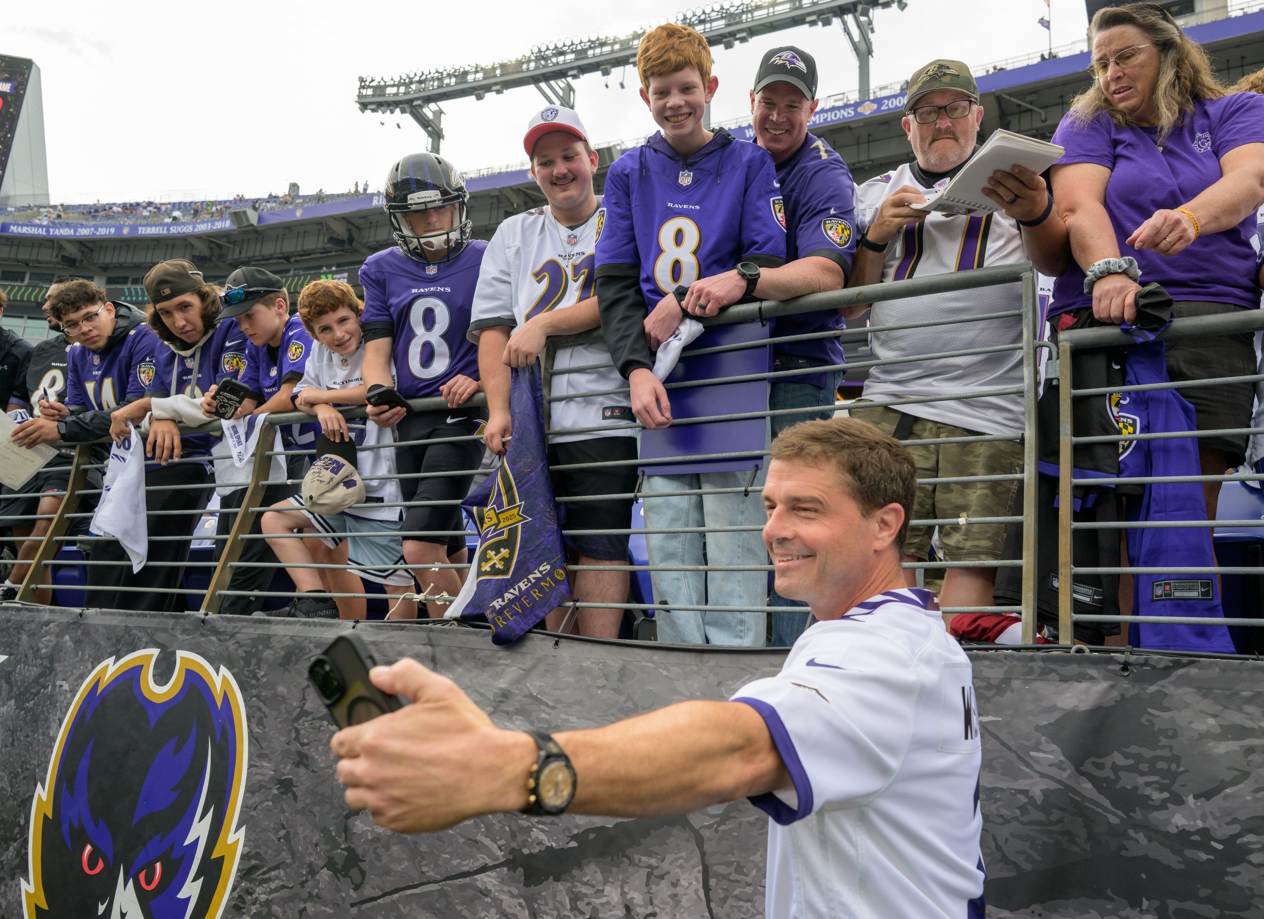 NASA Astronaut Reid Wiseman Attends Ravens vs. Saints Game – NASA astronaut and commander of the agency’s Artemis II mission, Reid Wiseman, a Baltimore native, takes a selfie with fans at an NFL game between the New Orleans Saints and the Baltimore Ravens at M&T Bank Stadium, Sunday, Sept. 20, 2026, in Baltimore.