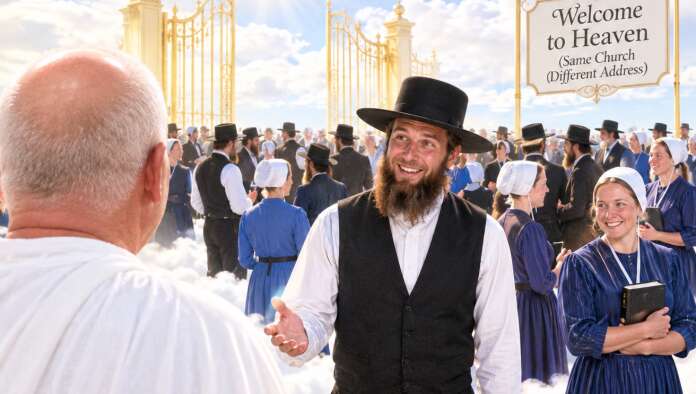 New Arrival In Heaven Surprised To Find It’s Mostly Amish People #BabylonBee – HEAVEN — After his recent earthly passing, Rev. Richard O’Hara was surprised to find out that heaven is mostly filled with Amish people.