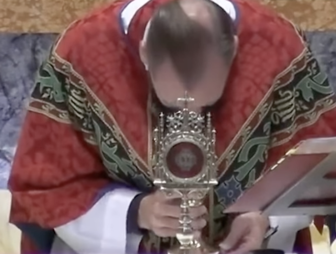 Priest describes tearful ‘spiritual experience’ during consecration after video goes viral online – #Catholic – A video of a Catholic priest breaking down in tears and struggling to raise the chalice above his head while saying the consecration prayers during Mass spread across social media this week, prompting the priest to issue a statement through his diocese.“Take this all of you and drink from it: For this is the chalice…” Father Brent Bowman prayed at the altar, followed by a six-second pause while celebrating Mass for the feast of the Exaltation of the Holy Cross at St. Gabriel the Archangel Catholic Church in Hopkins, Minnesota, on Sept. 14.He continued the consecration prayer through tears and then sobbed for nearly one minute at the altar, struggling to raise the chalice. He continued to cry as he raised the chalice and was weeping as he knelt before the blood of Christ after the consecration.Instagram postBowman’s emotional response to the consecration was captured on video because the parish livestreams its daily Masses on YouTube and it spread across social media platforms, with many viewers wondering what prompted the reaction.In his statement, he explained that he did not witness what the Church considers a “Eucharistic miracle,” such as when the accidents of the bread and wine apparently change in some way along with the substance. Rather, he said, “I had a private spiritual experience” during the Mass.“During the consecration prayer over the wine at the altar, as I spoke the words, I was given what I believe to be internal knowledge of the power of these words being spoken and the reality of their effect to the point that I had difficulty speaking,” Bowman said in his statement.“With each word, I became more physically overwhelmed as seen in the video,” he said. “At the same time, I was given sensory knowledge of the weight of God’s power coming down upon the altar, and I felt the heaviness of Jesus’s substantial presence in the chalice in my hands.”“The chalice became too heavy to hold as I felt it pulled down to rest upon the altar,” Bowman said. “I felt my hands fixed to the chalice of the Precious Blood, and I could not physically move it. Attempting to elevate the Precious Blood, which I was not able to do for a period of time, I believe I was given grace to understand more deeply the bittersweetness of Our Lord’s Passion and how much blood Christ shed for the immense weight of all our sins.”“I believe I experienced this weight in the chalice,” he said. “This spiritual experience emotionally and physically overwhelmed me as evident in the Mass recording.”Bowman noted that spiritual experiences are “completely unmerited gifts and signs of God’s abundant love for all his people” but “not necessarily signs of any person’s holiness.”“I pray this brief testimony moves all our hearts to contemplate more deeply the mysteries of the Real Presence of Jesus Christ in the Eucharist and the Precious Blood,” he said.Although Bowman did not experience a “Eucharistic miracle” in the sense of the bread or the wine altering its appearance, God does perform a miracle at every Mass during consecration, known as transubstantiation.When the priest consecrates the Eucharist, the “substance” of bread and wine does not remain, but instead the bread and wine are transubstantiated into the true body, blood, soul, and divinity of Jesus Christ even though it maintains the physical appearance and chemical structure of bread and wine.“The presence of Christʼs true body and blood in this sacrament cannot be detected by sense, nor understanding, but by faith alone, which rests upon Divine authority,” St. Thomas Aquinas wrote in the “Summa Theologica.”St. Cyril of Alexandria, a patriarch and doctor of the Church, wrote about the true presence of Christ in the Eucharist in a sermon about the Last Supper, written in the early 400s: “Do not doubt that this is true, since Himself plainly says, ‘This is My body’ [and] ‘This is My blood,’ but rather receive in faith the Saviorʼs word; for He, being the Truth, cannot lie.”“For the words of God are of course true, and in no manner whatsoever can they be false: for even though we understand not in what way God works acts such as these, yet He Himself knows the way of His works,” Cyril wrote.