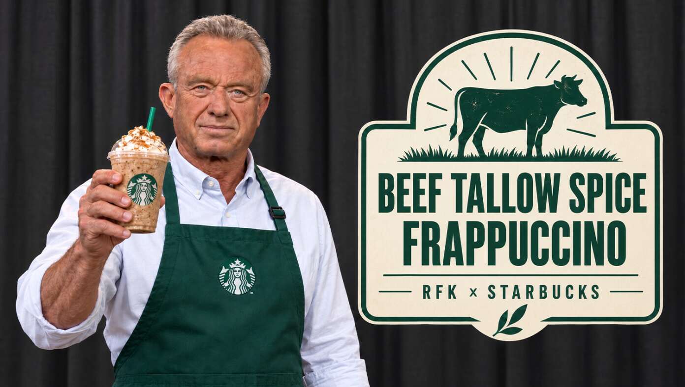 RFK Jr. Teams Up With Starbucks To Introduce New Beef Tallow Spice Frappuccino #BabylonBee – WASHINGTON, D.C. — HHS Secretary Robert F. Kennedy Jr. announced on Monday that he was teaming up with Starbucks to create a bold new Beef Tallow Spice Frappuccino as a healthier fall option for consumers.