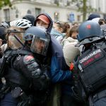 Church leaders call for dialogue over confrontation amid turbulent protests in France #Catholic – PARIS (OSV News) — Just days after Pope Leo XIV’s Sept. 25-28 apostolic visit to France, scenes of unrest have replaced the atmosphere of unity and peace that marked the papal trip.
Riots that began in the Paris region on a small scale Sept. 17 spread nationwide after Sept. 28, forcing closures or disruptions at nearly 900 of France’s 3,700 public high schools by Oct. 6.
“After those … days of serenity, the joy of being together, and peace” during the papal visit, “reality quickly caught up with us,” Bishop Hervé Gosselin of Angoulême commented on Oct. 2 in a conversation with Les Coulisses de l’Info, podcast of the regional daily Charente Libre.
Since the outbreak of protests in Paris, students have been joined nationwide by union and political leaders, as well as hooded rioters, who fired fireworks, smashed windows with cobblestones or set trash cans on fire.

Click here to subscribe to our weekly newsletter.

According to the public radio station France Info, the Ministry of Justice has reported more than 5,000 people taken into police custody, while several hundred police officers have been injured.
Bishop Olivier de Cagny of Évreux said many young people face fears about climate change, unemployment, war and social isolation, but at the same time he called violence “unnecessary.”
“What a contrast between these scenes and those witnessed during the pope’s visit,” he said, urging prayer and renewed dialogue to end the violence.
For Le Figaro Magazine, the pope’s trip in France was therefore “a blessed interlude, a providential truce in these times of anxious gloom,” Guillaume Roquette wrote in the paper Oct. 2.
In the face of erupting violence, Bishop Matthieu Rougé of Nanterre, near Paris, remembered the papal visit as an event freeing “from the triviality and violence that all too often plague contemporary public life.” He said it was a “moment of comfort” for a France that fell into chaos hours after the pope departed from Metz and headed to Rome.
Why the protests erupted
The unrest is primarily economic in nature: The ongoing negotiations over the 2027 budget are expected to be difficult against a backdrop of inflation and soaring gas prices.
Joining the students were also farmers, whom agricultural unions had encouraged to protest following a summer of heat waves in France. The total lack of rain has dangerously strained their finances. But France’s public debt, which has hit a new record high, is making it increasingly difficult to provide the social assistance being demanded.
For Bishop Gosselin, some of the students’ demands are “futile,” such as those concerning their poorly balanced class schedules, but others are “much more profound,” as they are expressing their anxieties about the future, and these, in his opinion, must be heard.
“But violence is a failure,” the bishop insisted. “Under no circumstances can violence be justified.”
St. Denis mayor had welcomed Pope Leo, then joined protesters
The bishop’s remarks were also in response to questions about Saint-Denis Mayor Bally Bagayoko, a Muslim of Malian origin known for his widely publicized affiliation with radical far-left parties, who warmly welcomed the pope upon his arrival for the youth vigil Sept. 25 in Saint-Denis’ national stadium and participated in the vigil.
But since then, Bagayoko has spoken out alongside students, to the point of facing legal action for “alleged acts of incitement to commit a crime.” On Sept. 29, he publicly stated that “violence, at a certain point, can be legitimate,” although he conceded that “whenever it can be avoided, that is better.”
Church leaders in those circumstances have repeatedly called for dialogue over confrontation.
Bishop: Path of dialogue needs to be rediscovered
For Bishop de Cagny, “violence is unnecessary,” even to resolve “entirely legitimate problems,” such as the poor condition of certain school buildings or the shortage of teachers.
“A blockade can be a worthwhile form of protest if it helps open a dialogue,” he emphasized in his conversation with La Croix Oct. 4. “But in the current situation, no one seems to really understand what is happening.”
Bishop de Cagny said, “There is no denying that the world in which young people are growing up may seem frightening to them.” Their future “may seem bleak; climate change is a source of anxiety, as are the prospects of unemployment,” he noted. For the bishop of Evreux, young people are facing an “anxiety-inducing atmosphere,” fueled by wars and amplified by social media.
“Families are sometimes themselves weakened by crises, a lack of communication, and the omnipresence of screens,” Bishop de Clagny also noted, observing that young people are “often left alone to face their anxieties” and “sometimes find it hard to believe that dialogue is truly effective in resolving conflicts.”
“They are confronted with a world they perceive as violent and uncertain, and today, they rebel against this situation,” he added.
For Bishop de Cagny, “this inner violence can simmer beneath the surface, remaining unexpressed, and when an outlet presents itself, as is the case with this mobilization, some rush into it, driven by a sort of fascination with violence, without always fully grasping the consequences.”
“Paradoxically, they do not realize that they themselves resort to violence,” the bishop said.
“In the face of violence, young people especially need to rediscover a path of dialogue. We must pray that this violence will cease.”
Caroline de Sury writes for OSV News from Paris.