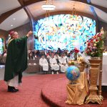 In Morristown, Bishop offers hope to fearful migrants, refugees #Catholic – On Sept. 27, many Hispanic Catholics joined Bishop Kevin J. Sweeney, who celebrated a Spanish Mass for the 112th World Day for Migrants and Refugees at St. Margaret of Scotland Church in Morristown, N.J. During the liturgy, the bishop offered Latino Catholics hope at a time when many of them are in fear of being targeted by law enforcement in the current immigration crisis or mistreated because of their ethnicity.
“The message is [to] know that whatever is going on, you are not alone, and the Church is here for you,” Father Duberney Villamizar, the pastor of St. Margaret of Scotland, said.
The Mass was filled with praiseful songs, assisted by dozens of altar servers, and concelebrated by many priests. Bishop Sweeney and the other clergy shared a bilingual message of solidarity and symbolism with the pilgrimage to heaven.

Click here to subscribe to our weekly newsletter.

“We’re blessed to live in a community, an immigrant community here in Morristown,” said Bishop Sweeney in English during the mostly Spanish Mass.
“As members of the Church, we’re all migrants; we’re all peregrinos [pilgrims] in pilgrimage together, hopefully one day to God, to the life of Heaven. Pope Leo invited us all to be part of this 112th World Day for Migrants and Refugees. We pray for migrants and refugees in a special way during this Mass,” Bishop Sweeney said.
Bishop Sweeney said that while the Church respects the law, every person is a child of God and deserves treatment that reflects that human dignity.
Bishop Sweeney’s message of “you are not alone” reflects the United States Conference of Catholic Bishops’ (USCCB) Justice for Immigrants Initiative. It offers Church resources for emergency support, solidarity in public witness and prayer, and pastoral support for immigrants and those suffering during the current crisis.
The Mass at St. Margaret’s was part of a week planned by the USCCB dedicated to immigrants and refugees in the U.S. St. Margaret of Scotland Parish held an additional rosary this week.
“It’s something that we have been trying to do in the last almost two years [with] everything that is going on in the country,” Father Villamizar said.
Father Villamizar estimates that about 800 people came to Sunday’s Mass, which happened just five days after U.S. Immigration and Customs Enforcement (ICE) officers conducted activity in the Morristown.
“People are afraid to even go to church,” Father Villamizar said. “People are really concerned, not because we are doing anything wrong.”
Father Villamizar even shared his own concern, as he is an immigrant from Colombia who took the proper steps to become an American citizen.
“What if I just work without my wallet, or I don’t have any proof that I am an American citizen? They can detain me until I prove that I am here doing good things,’ Father Villamizar said.
In this climate, the Mass celebrated on Sunday at his church helps people enduring such fear recognize the human sanctity they have, which cannot be taken away from them, and gives them the courage to endure while living their lives, Father Villamizar said.
“There is a dignity that comes only from God,” Father Villamizar said.
“The suffering is real. So many people try to keep going on with their lives, with their businesses, with whatever they are doing, making this place a better place with everything they are, with everything they are giving,” Father Villamizar said.
Father Villamizar said the message on Sept. 27 will remain true for everyone who feels the anxiety of the current age and culture surrounding Latinos: that the Catholic Church may not be able to fix every issue, but that Christ and his Church will be here to accompany them every step, no matter what happens.
“We are not promising to solve everyone’s problems, but at least you know that you are not by yourself,” Father Villamizar said. “Somebody cares about you, somebody wants to be with you, somebody wants to be in this experience with you,” he said.
BEACON PHOTOS | JOE GIGLI
 [See image gallery at beaconnj.org] &nbsp;