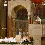 More than 1,000 spend a day at ‘Mary’s Shrine’ in Washington, D.C. for triennial pilgrimage #Catholic – Boarding buses as early as 6 a.m., more than 1,000 pilgrims from the Diocese of Paterson, N.J. traveled to Washington, D.C. to spend the day at the Basilica of the National Shrine of the Immaculate Conception on Oct. 17. Affectionately known as “Mary’s Shrine,” the pilgrimage to the basilica is a triennial diocesan event, with the last one held in 2023.
Bishop Kevin J. Sweeney led the daylong event, which included a crowning of an image of the Blessed Mother, the opportunity for confessions, a catechetical presentation, multilingual recitation of the Divine Mercy Chaplet, and Mass. Priests from all three counties of the diocese led 17 bus groups. Father Michael Rodak, diocesan director of pilgrimages and pastor of St. Jude the Apostle Parish in Hardyston, coordinated the buses and an overnight trip in which about 100 pilgrims participated.





Father Jared Brogan, diocesan director of worship and pastor of St. Brendan and St. George Parish in Clifton, organized the liturgical events of the day.
The Marian-themed pilgrimage allowed diocesan visitors to see more than 80 chapels dedicated to the Blessed Mother. Some of the chapels are dedicated to Marian titles such as Our Lady of Guadalupe and the Miraculous Medal.
The apses in the basilica’s Great Upper Church retell the life of Jesus through the mysteries of the rosary depicted through mosaics. The basilica’s Trinity Dome, the central and largest dome of the National Shrine, is another visual highlight.
In the Lower Church, confessions were held for pilgrims seeking the Sacrament of Reconciliation. There were also catechetical talks led by Father Yojaneider Garcia, pastor of Resurrection Parish in Randolph and diocesan director of the Catechetical Office and Faith Formation. The basilica also remembers the many Americans who have helped shape the Catholic Church in the United States in its Hall of American Saints.
BEACON PHOTOS | CECILE PAGLIARULO
 [See image gallery at beaconnj.org] 

Click here to subscribe to our weekly newsletter.

&nbsp;