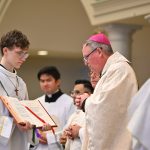 St. Therese parish rejoices honoring its ‘Little Flower’ patroness #Catholic – Bishop Kevin J. Sweeney visited St. Therese Parish in the Succasunna neighborhood of Roxbury Township, N.J., on Oct. 3 to celebrate Mass for the feast day of its patroness, St. Thérèse of Lisieux, which the universal Church traditionally observes on Oct. 1.
Father Richard D. Kilcomons, pastor of St. Therese, and Father Dulibber G. Gonzalez, and Father Vic Leviste, the parish’s parochial vicars, concelebrated the Mass with Bishop Sweeney. Deacon Joe Padron and Deacon Gregory F. Marchesi assisted with the liturgy.
Worshippers included St. Therese’s parishioners, students of the parish school and religious education program and their families.
St. Thérèse of Lisieux was a Carmelite nun called the “Little Flower,” who lived a cloistered life of obscurity in the convent of Lisieux, France. Her preference for hidden sacrifice converted souls. Her autobiography, The Story of a Soul, is read and loved worldwide. According to Franciscan Media, Thérèse Martin entered the convent at age 15 and died in 1897 at age 24.
BEACON PHOTOS | JOE GIGLI
 [See image gallery at beaconnj.org] 

Click here to subscribe to our weekly newsletter.