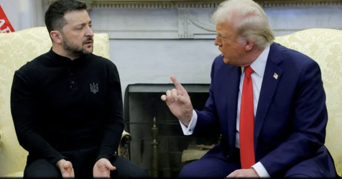 (VIDEO) Trump Blasts Zelensky Again, Says Russia Wants to Make a Deal but “Zelensky Does Not” – Calls for Elections in Ukraine – President Trump on Saturday told reporters that Ukrainian President Volodymyr Zelensky “does not want to make a deal” with Russia, blasting him again for allowing the war to continue and calling for an election to be held.  “He could have settled this thing many times,” Trump said, again calling for a new leader in Ukraine.
The post (VIDEO) Trump Blasts Zelensky Again, Says Russia Wants to Make a Deal but “Zelensky Does Not” – Calls for Elections in Ukraine appeared first on The Gateway Pundit.