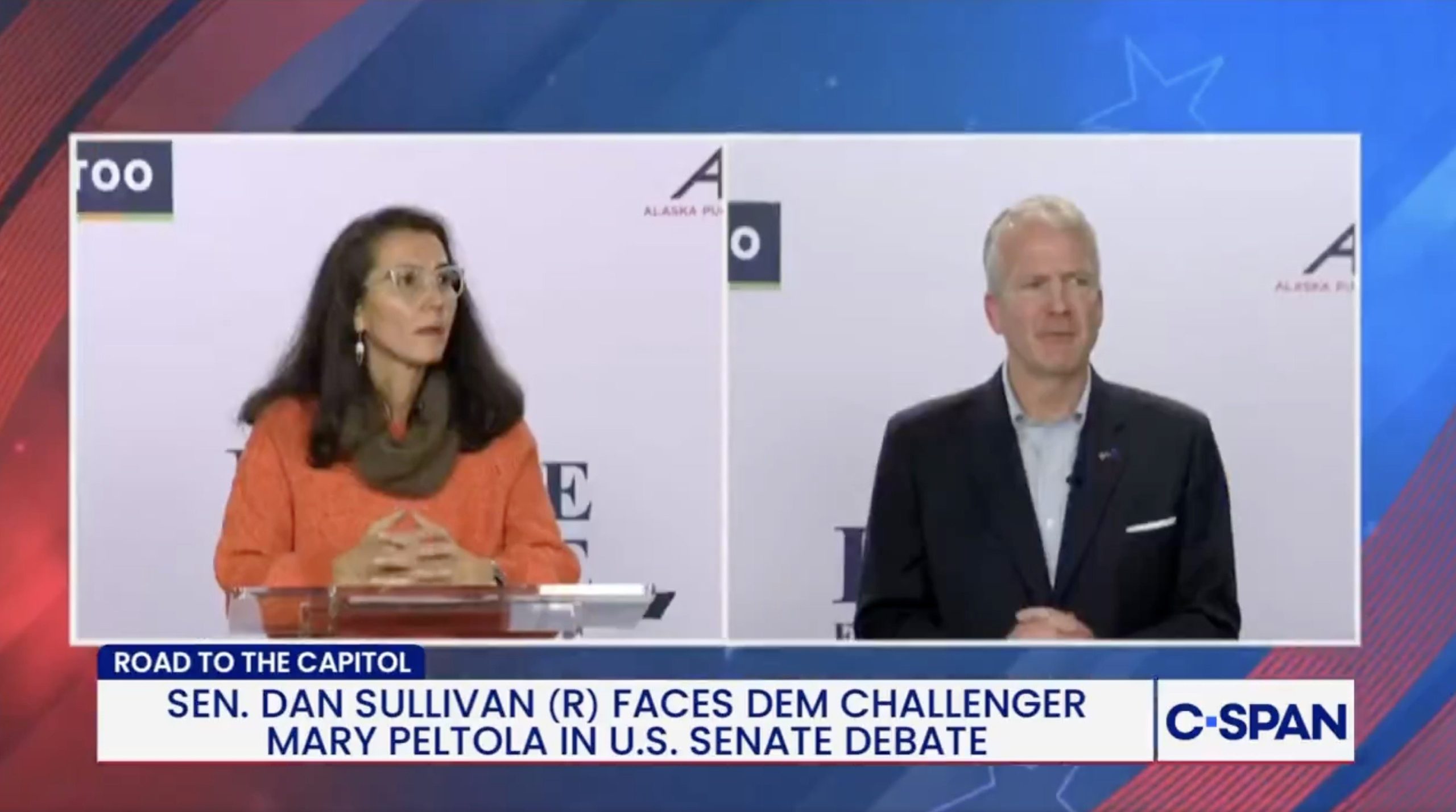 “Were We Supposed to Get These Questions Beforehand?” — Republican Sen. Dan Sullivan Confronts Democrat Mary Peltola During Alaska Senate Debate After Spotting Her Reading Prepared Answers (VIDEO) – Republican Sen.
The post “Were We Supposed to Get These Questions Beforehand?” — Republican Sen. Dan Sullivan Confronts Democrat Mary Peltola During Alaska Senate Debate After Spotting Her Reading Prepared Answers (VIDEO) appeared first on The Gateway Pundit.
